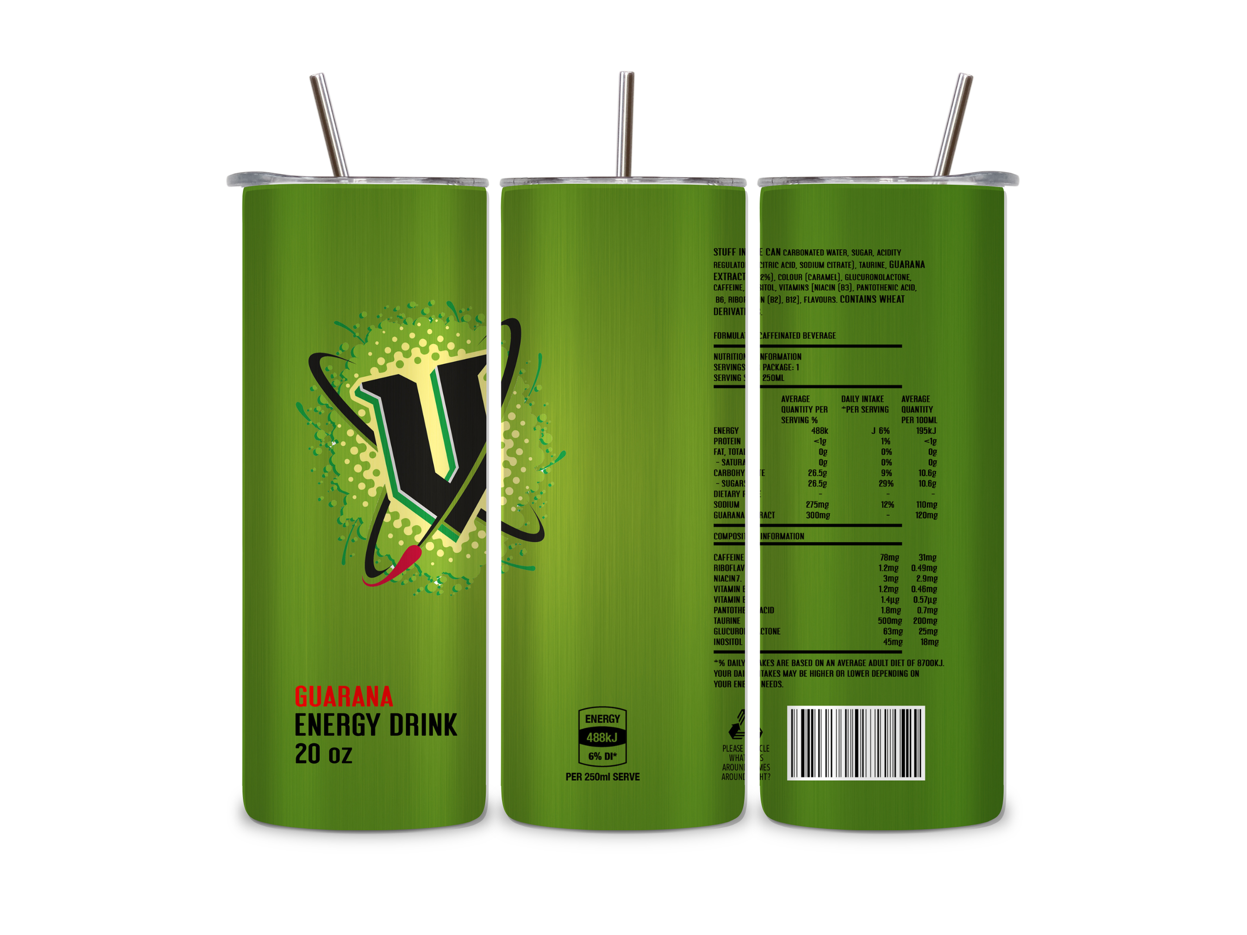 Green V Tumbler/Drink Bottle