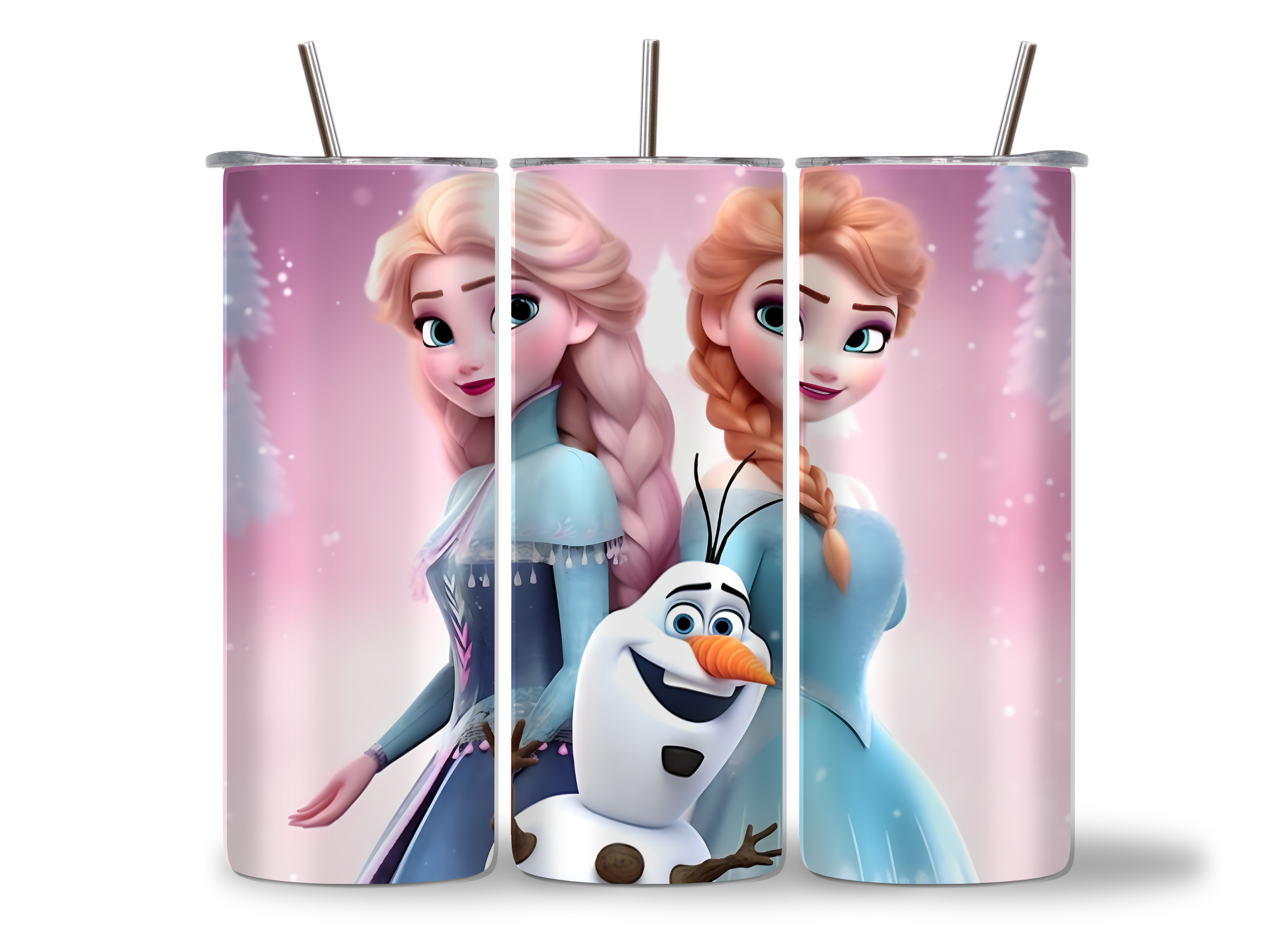 Frozen Elsa/Ana Olaf Tumbler/Drink Bottle