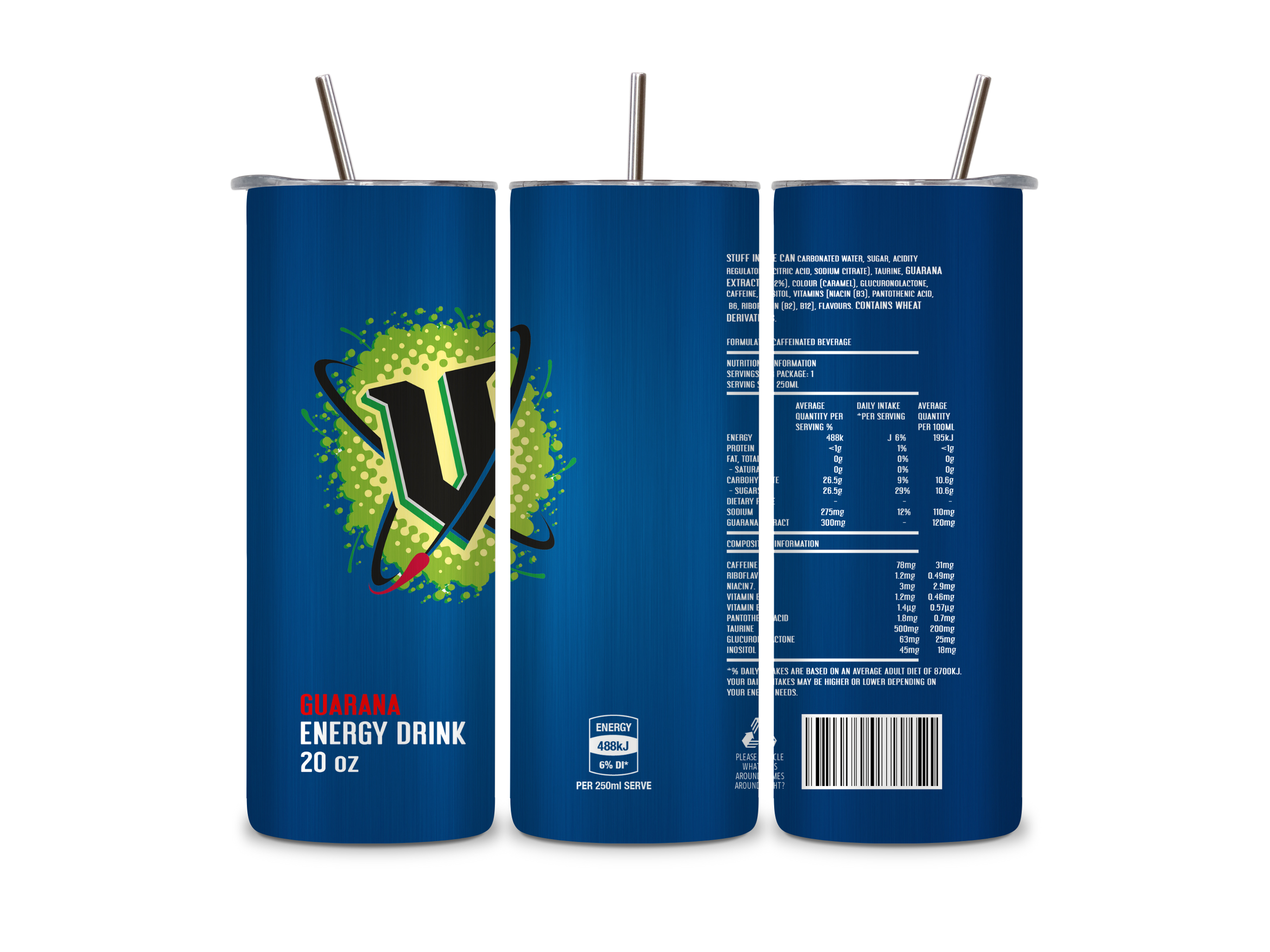 Blue V Tumbler/Drink Bottle
