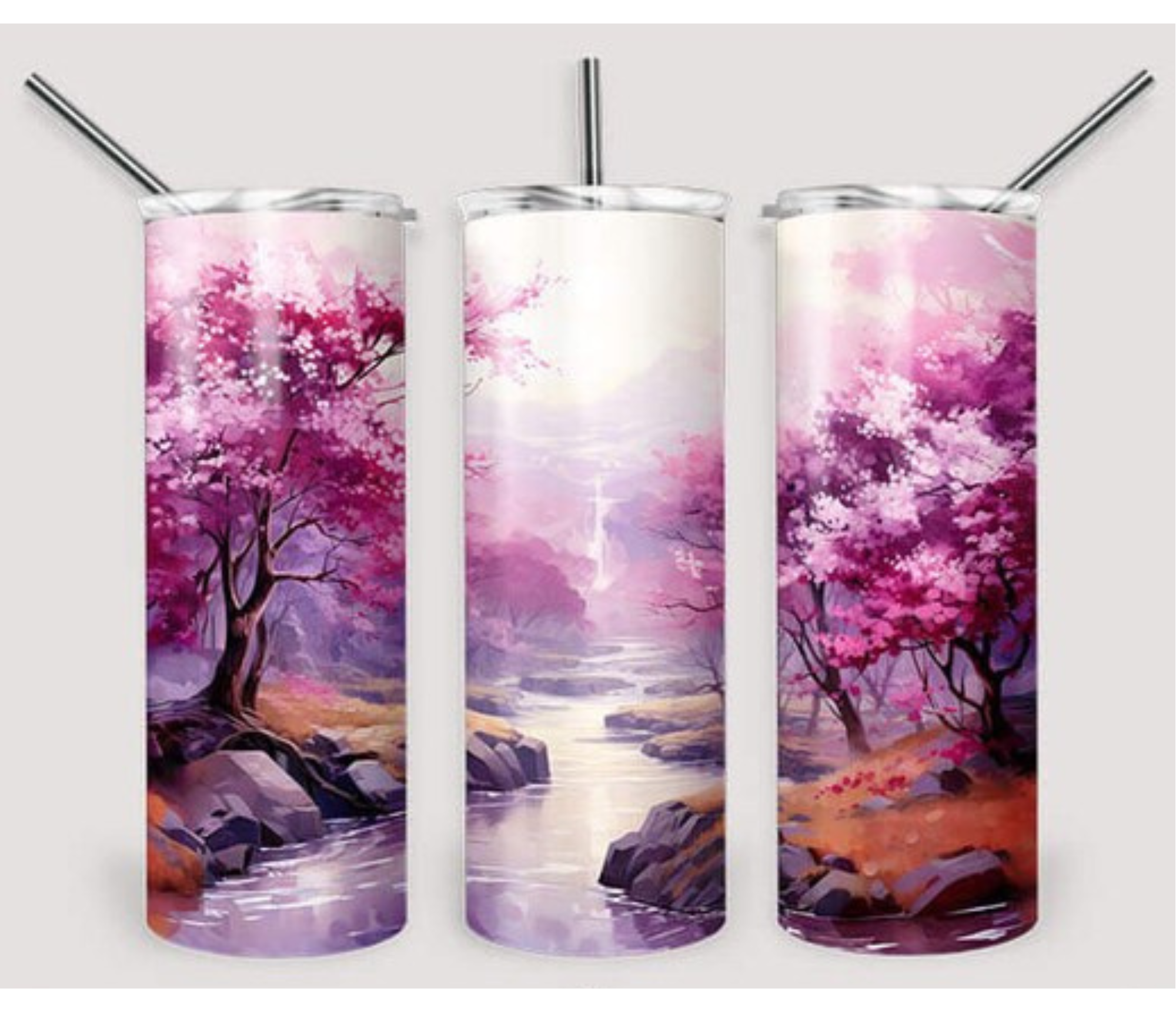Cherry Blossom Forest Tumbler/Drink Bottle