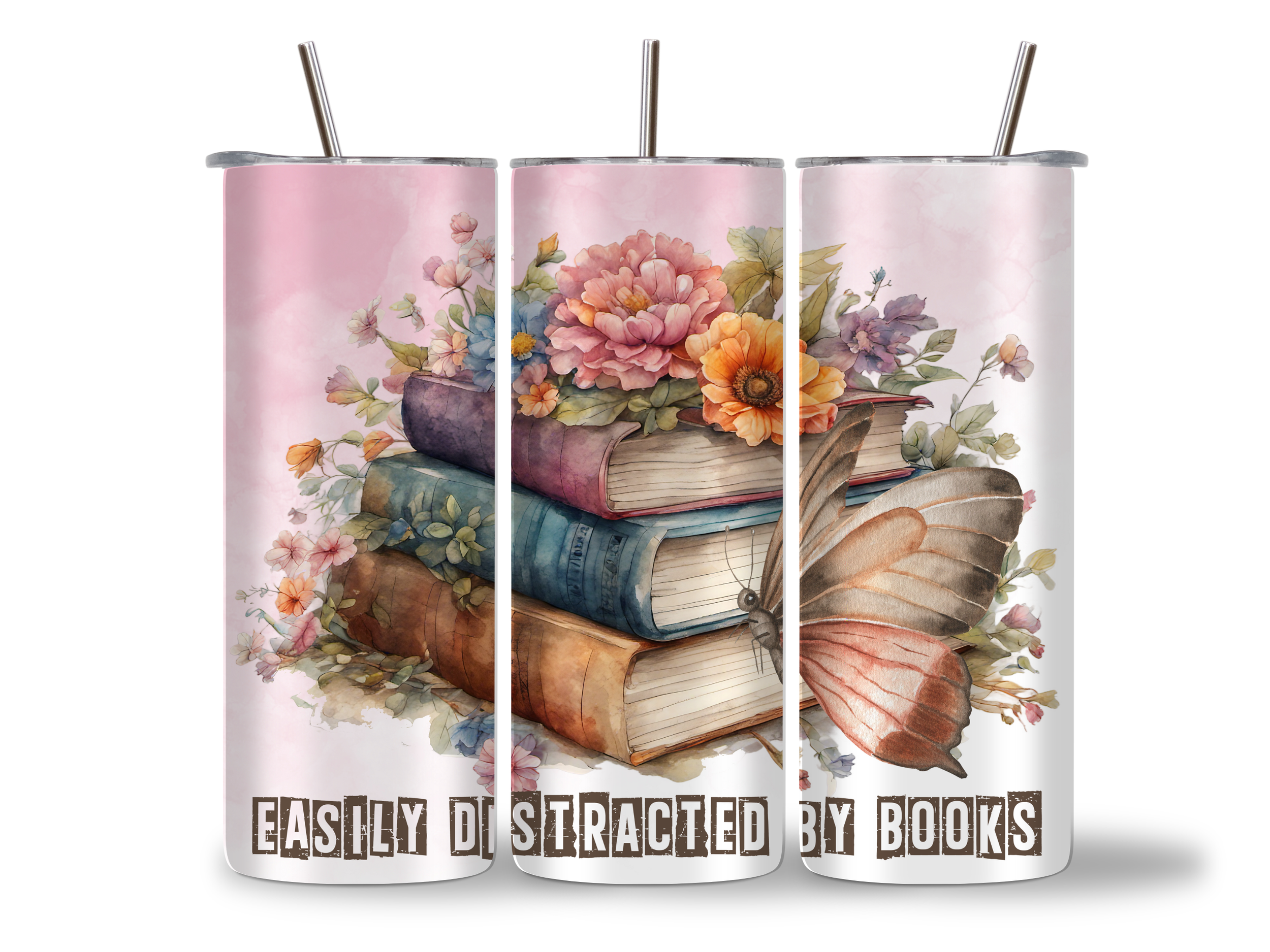 Distracted by Books Tumbler/Drink Bottle