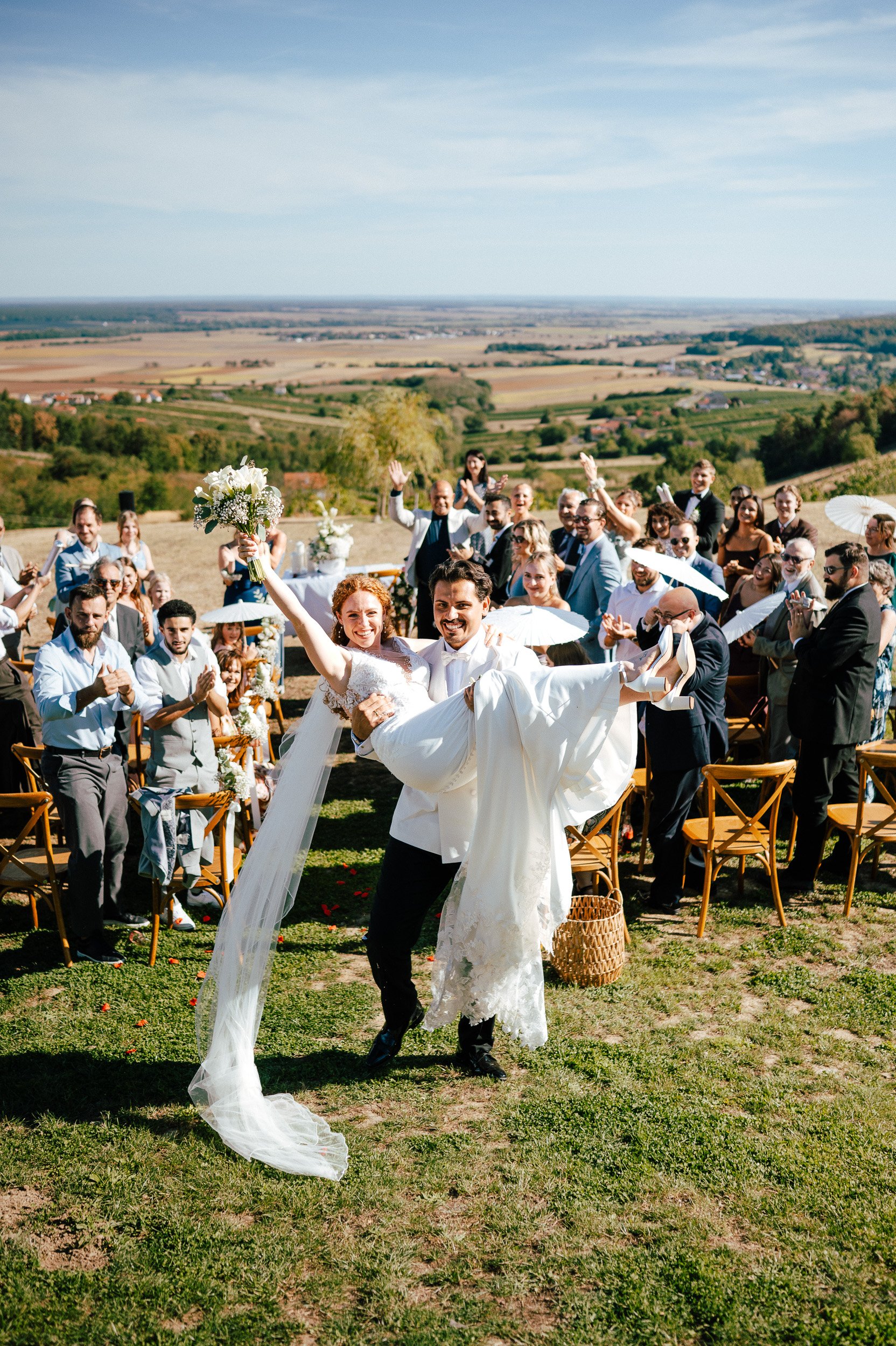 Rustikale Tischdekoration bei der Hochzeit eines Kunden von Laurie.