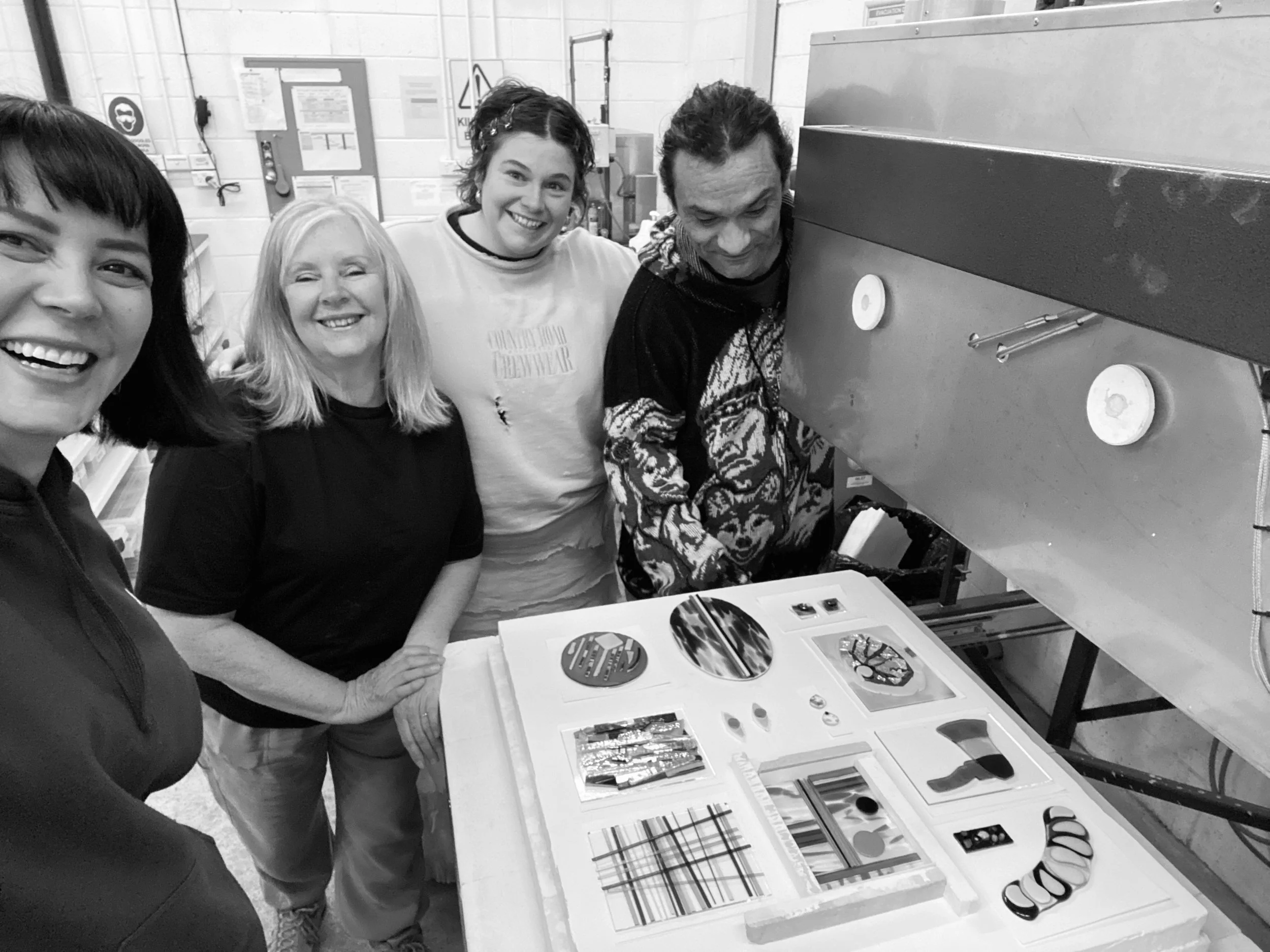 First Nations Glass Workshop with Rick Martin, Gayle Silveira and Madie Mercer