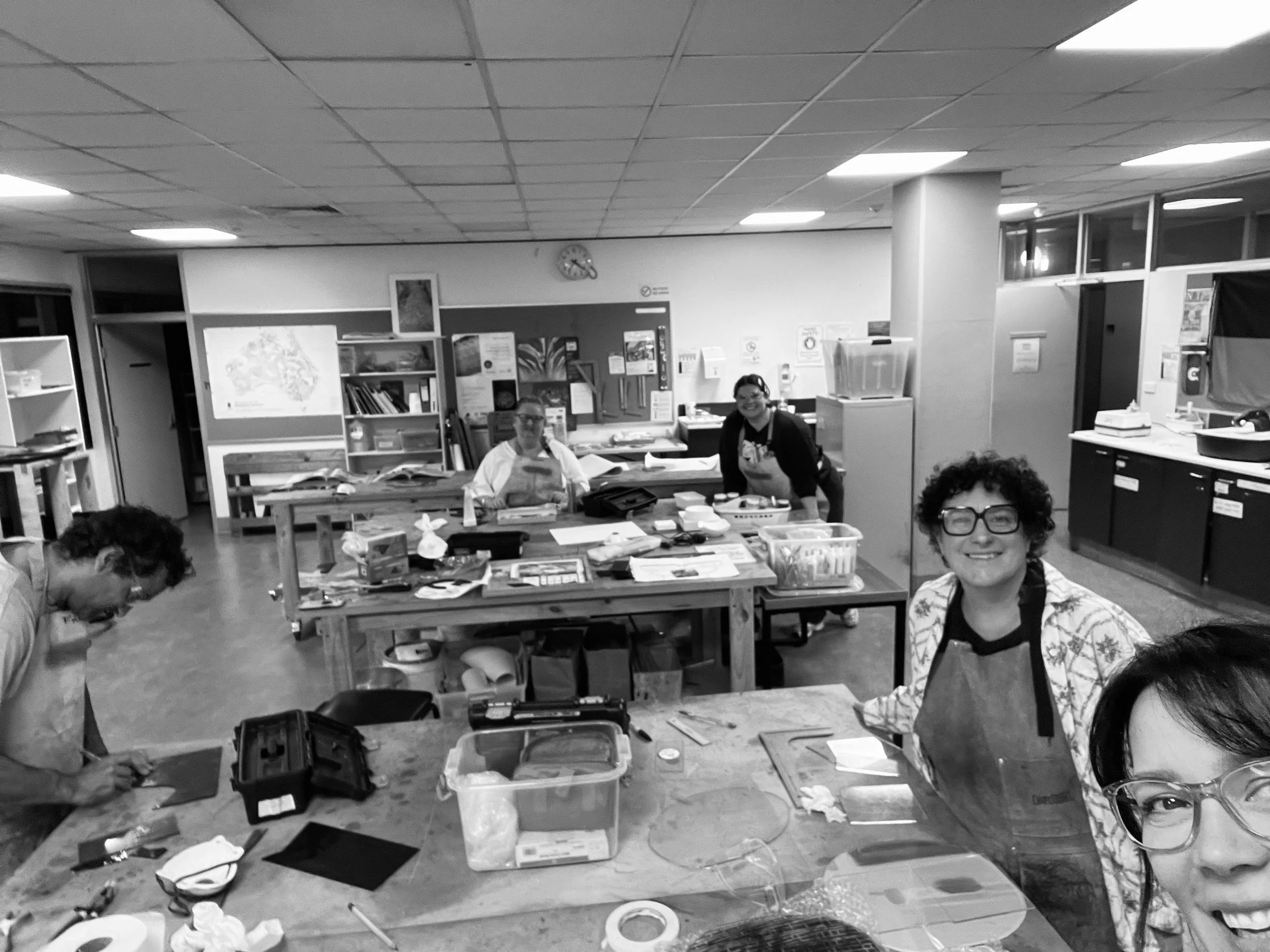 First Nations Glass Workshop with Rick Martin, Racquel Austin-Abdulla, Josie Quinlan and Madie Mercer
