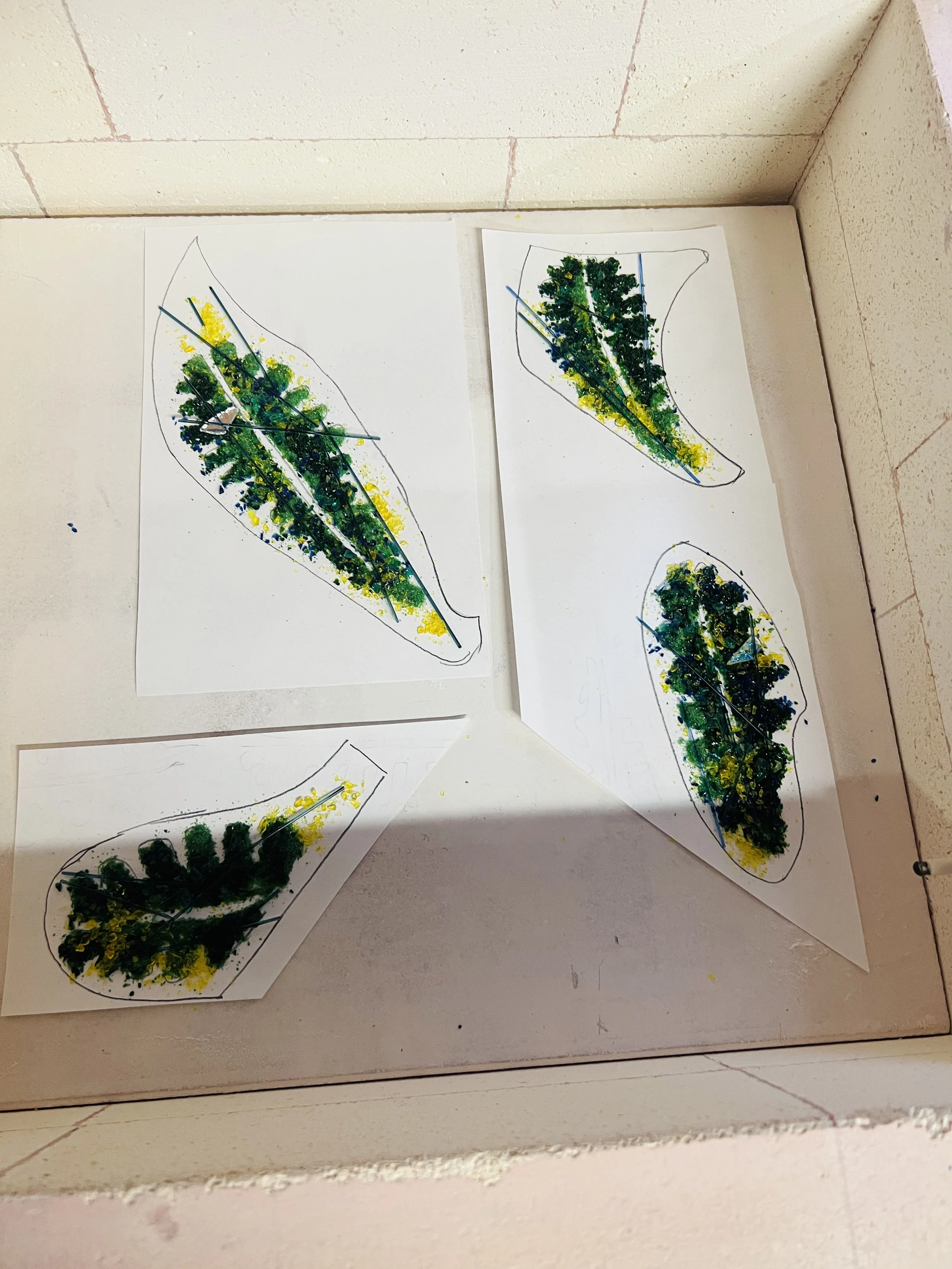 Fused Glass made for Queens College panel