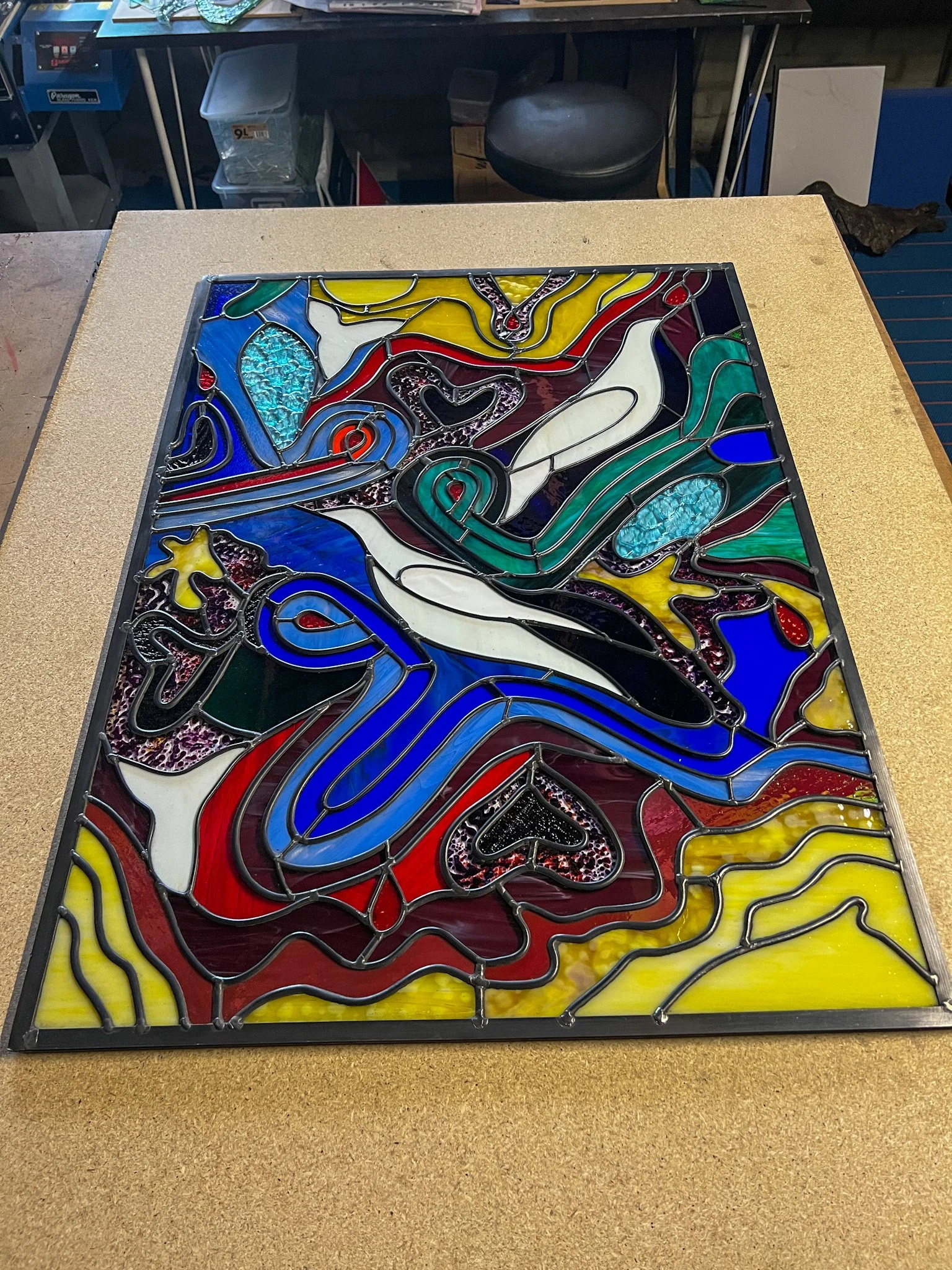 Puttied, cleaned, polished and framed