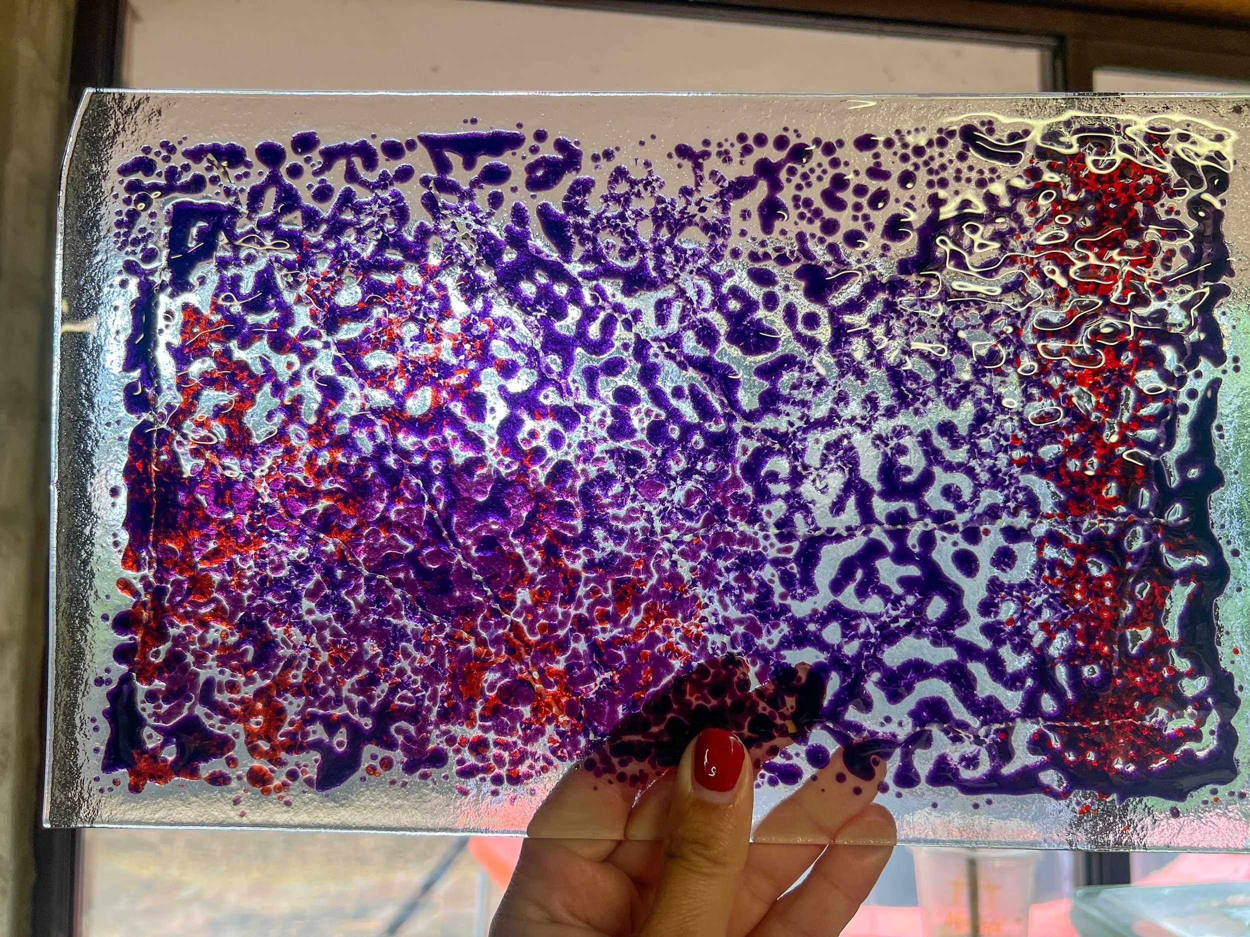 Fused Glass made for Queens College panel