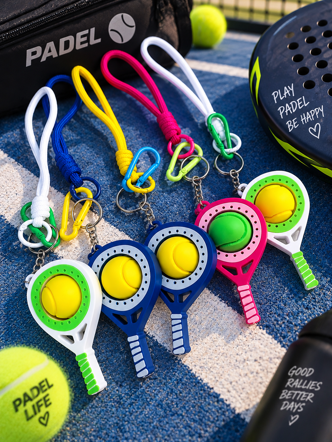 Padel Fidget Spinner Keychain