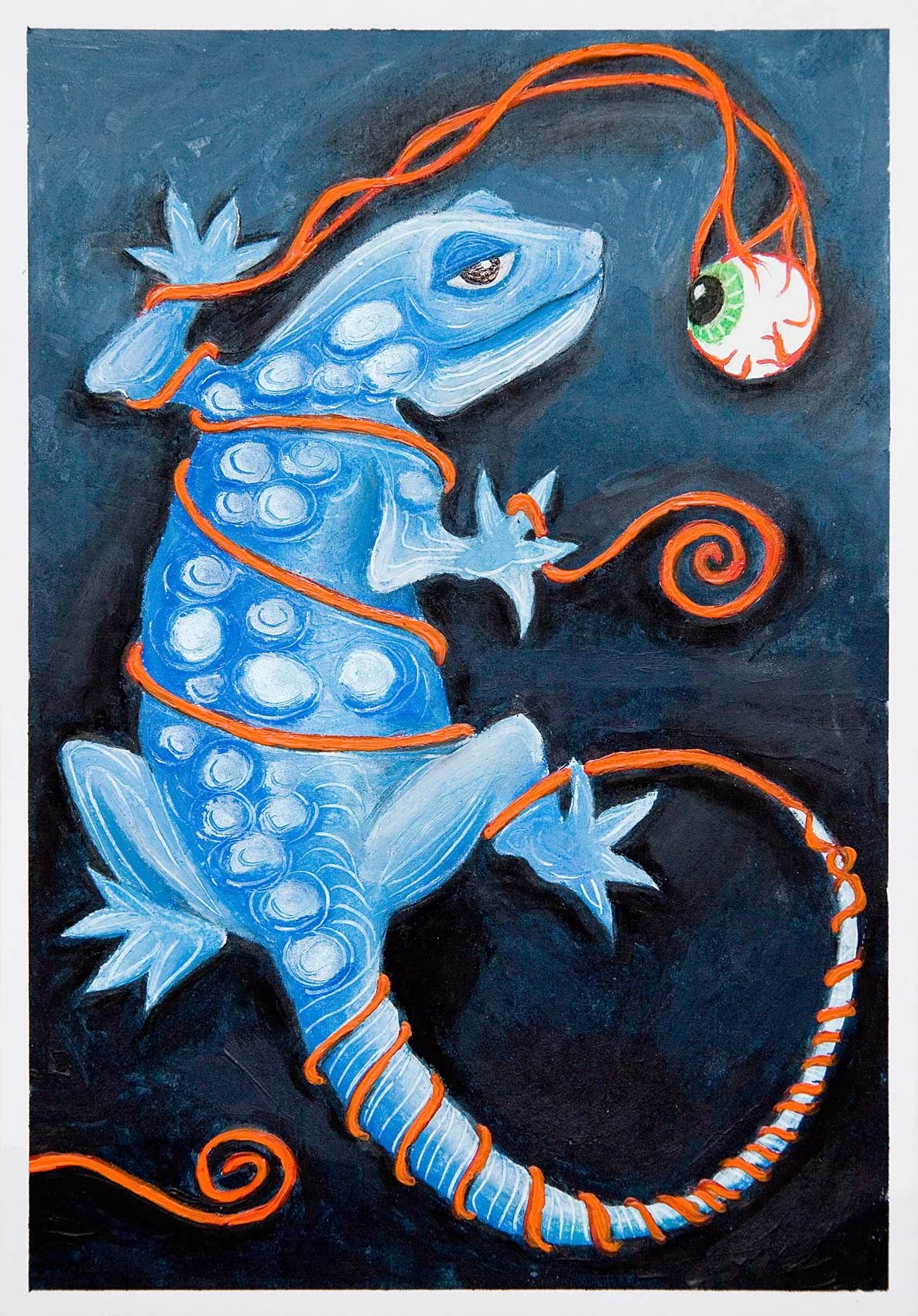 „Sorry to bother“. Ölpastell und Acryl auf Papier. 23 x 16 cm. 2023