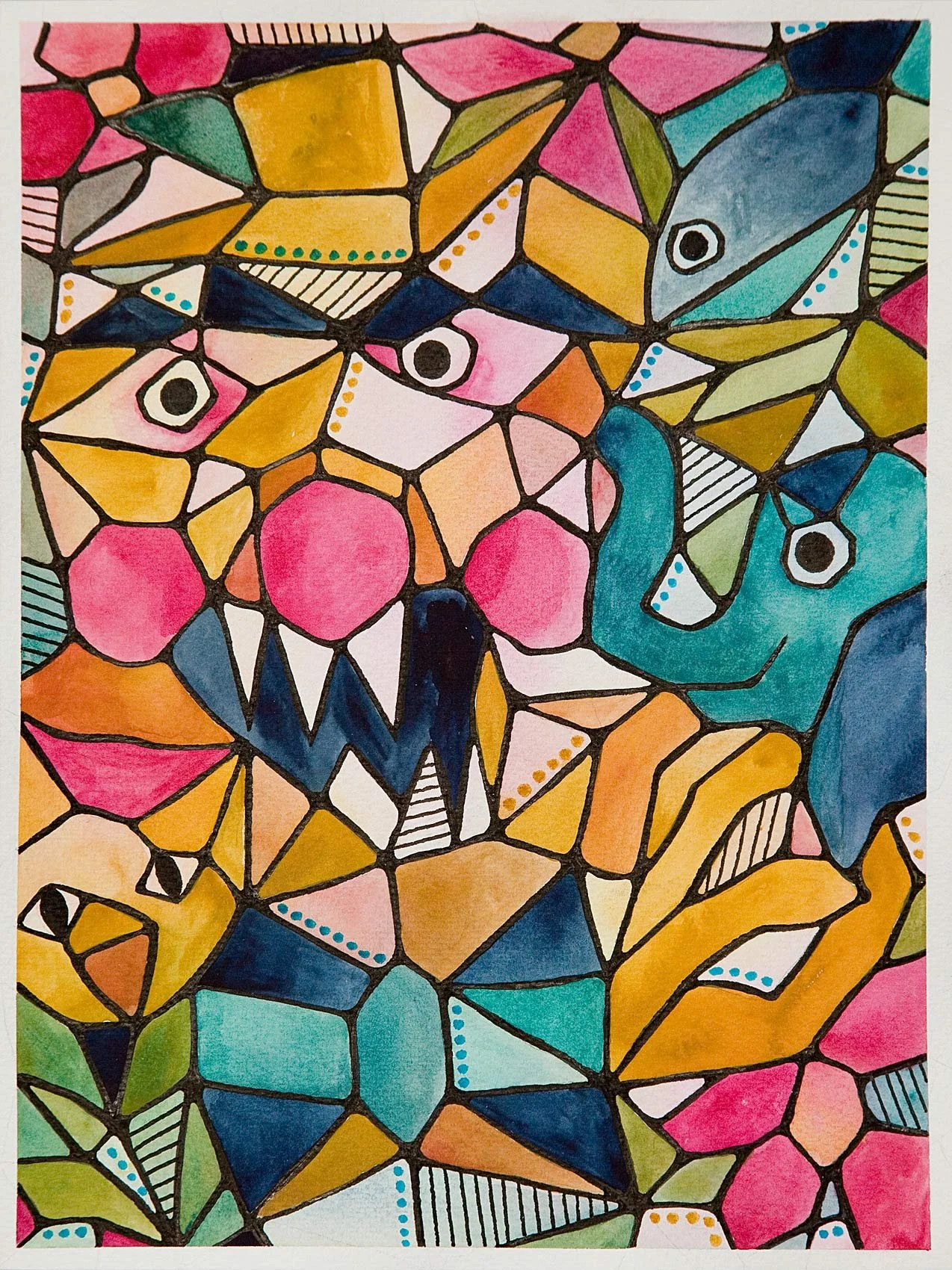 „Ohne Titel“. Wasserfarbe auf Papier. 2022