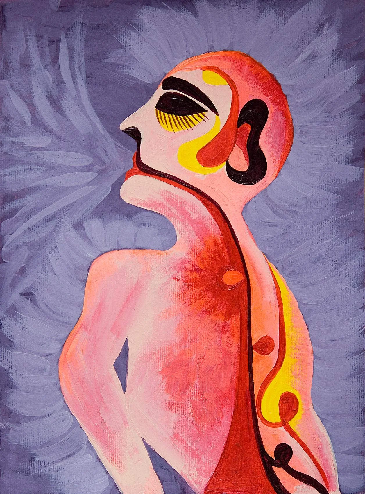 „High Pressure“. Acryl auf Papier. 2022