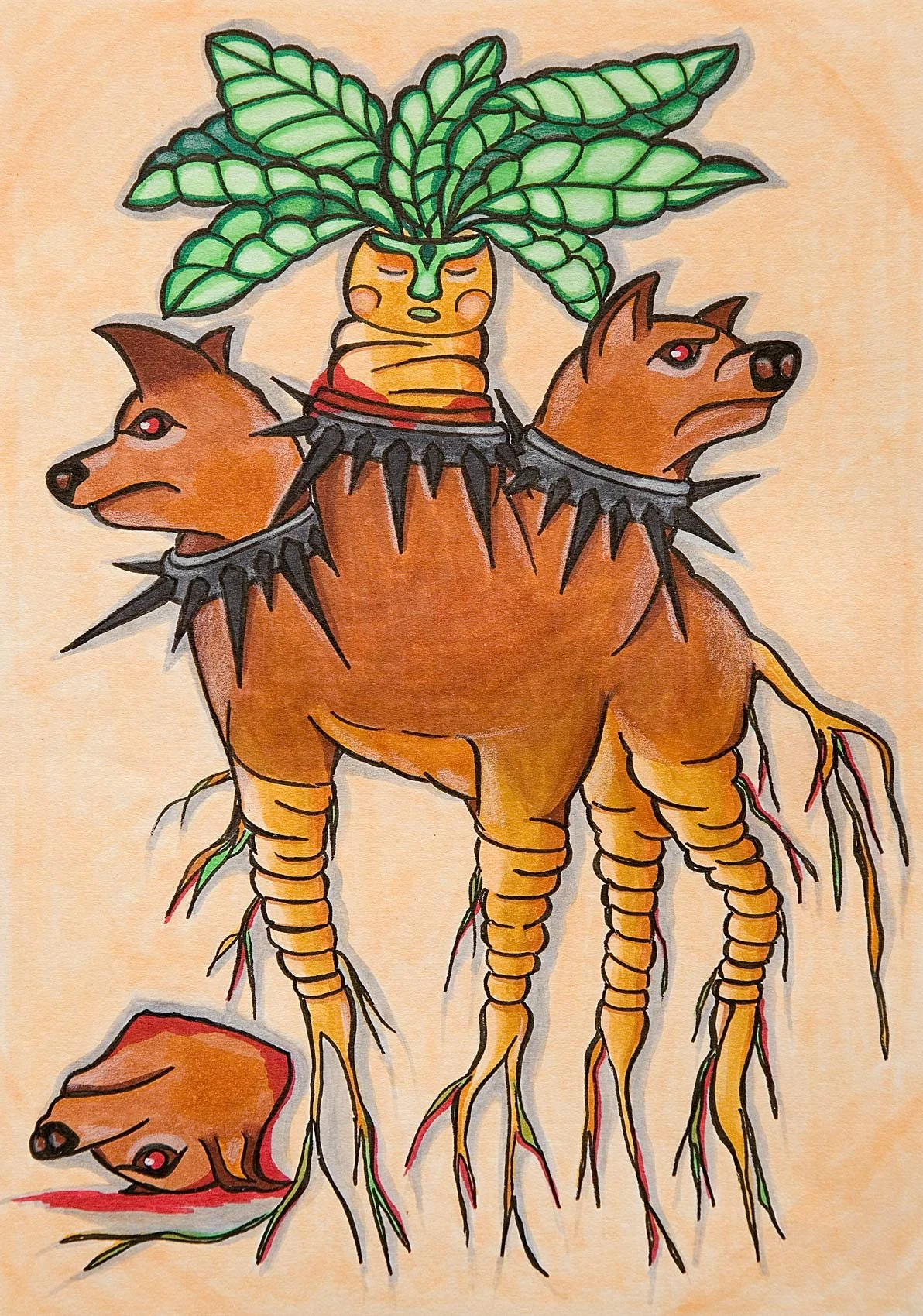 „Staying zen“. Marker, Fineliner und Farbstifte auf Papier. 2022
