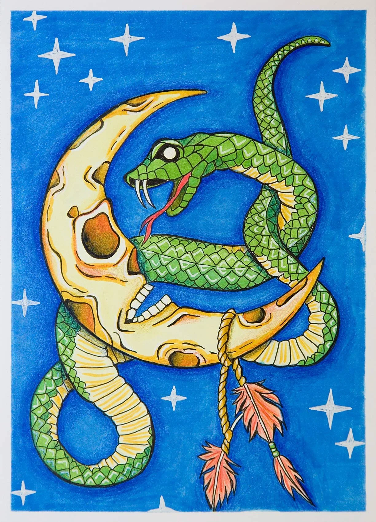 „Lullaby II“. Mixed Media auf Papier. 21 x 14,8 cm. 2022