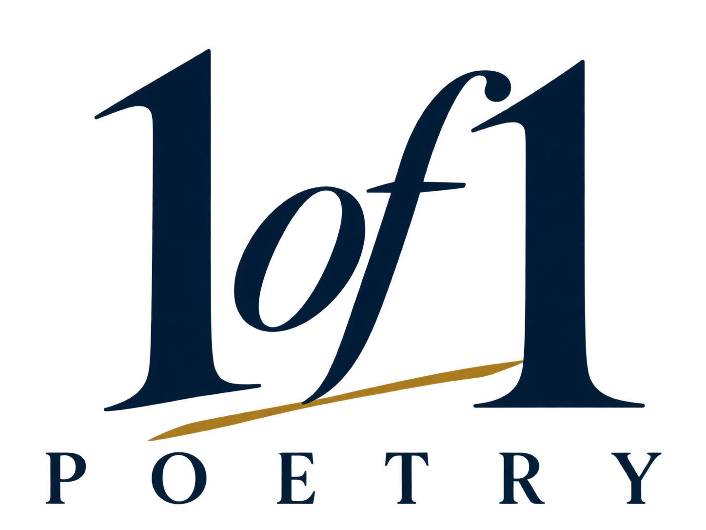 Logo for the 1 of 1 Poetry Project featuring stylized text and artistic design elements.
