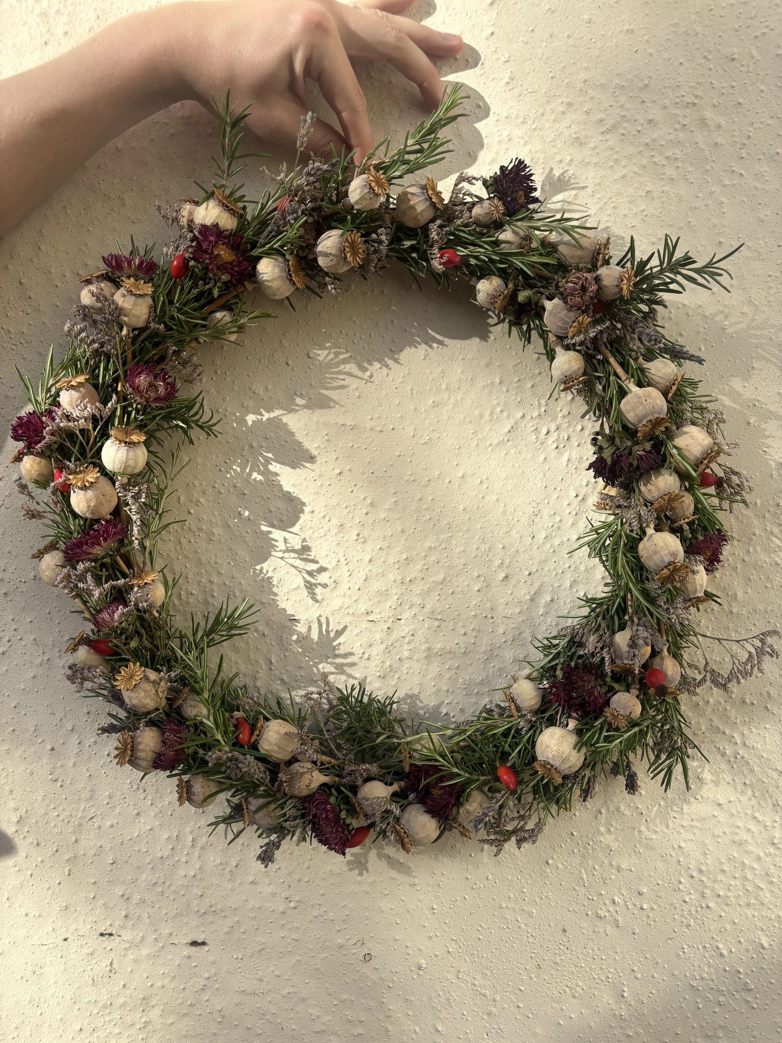 Mediterranean Herb Garden Dried Flower Wreath