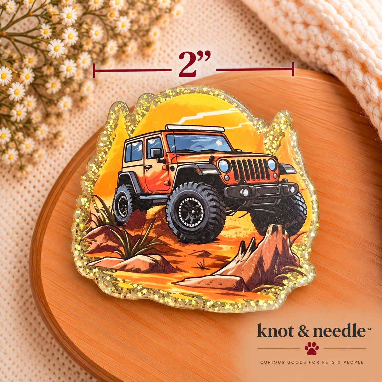 Orange Jeep Terrain Magnet