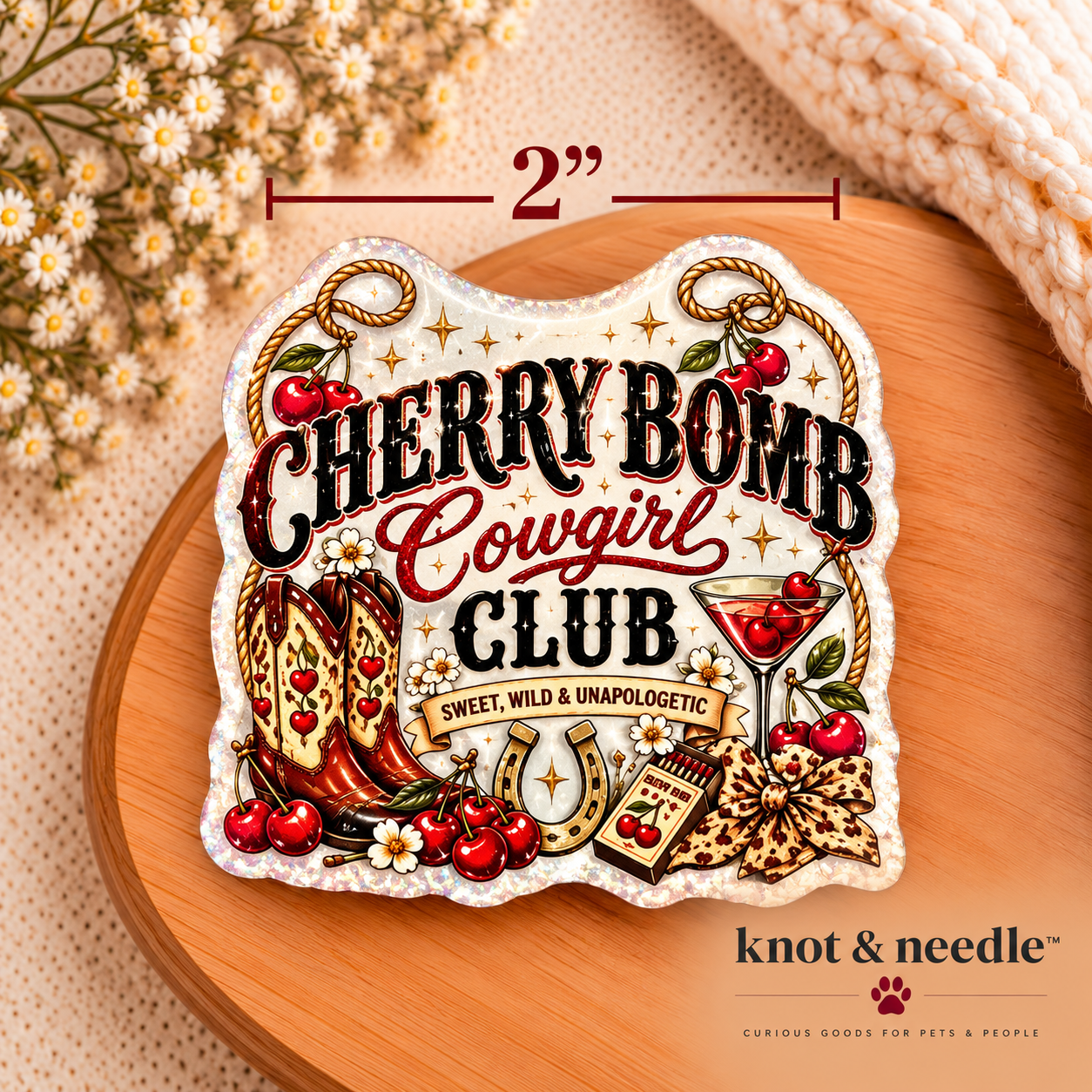 Cherry Bomb Cowgirl Club Magnet