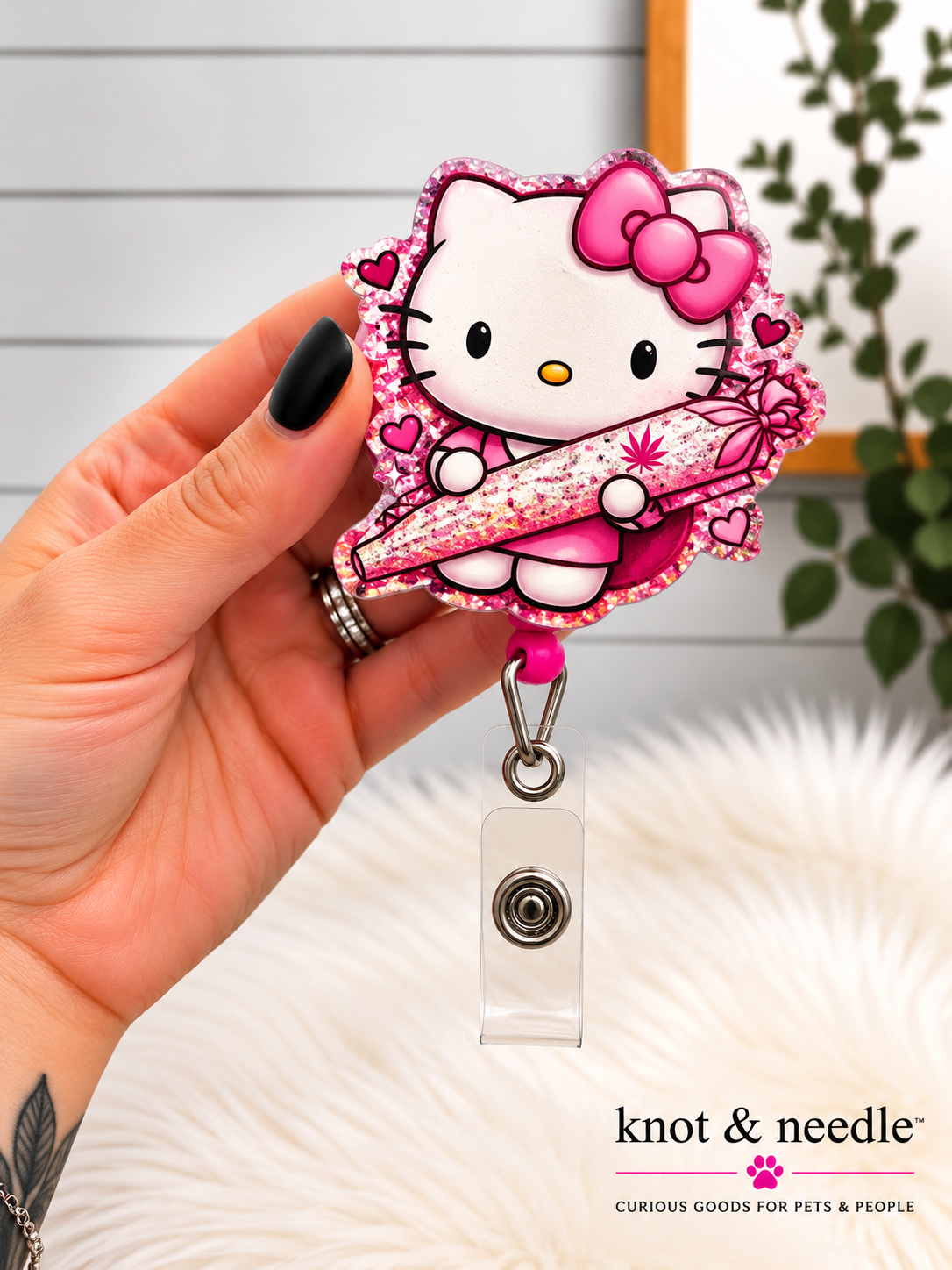 Hello Kitty Inspired Blunt Badge Reel