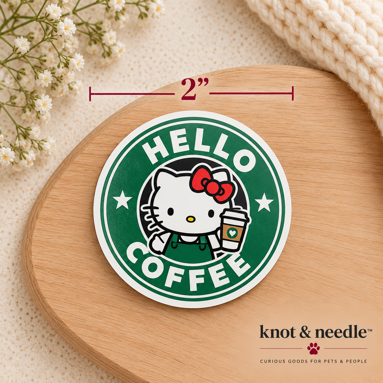 Hello Kitty & Starbucks Inspired Magnet
