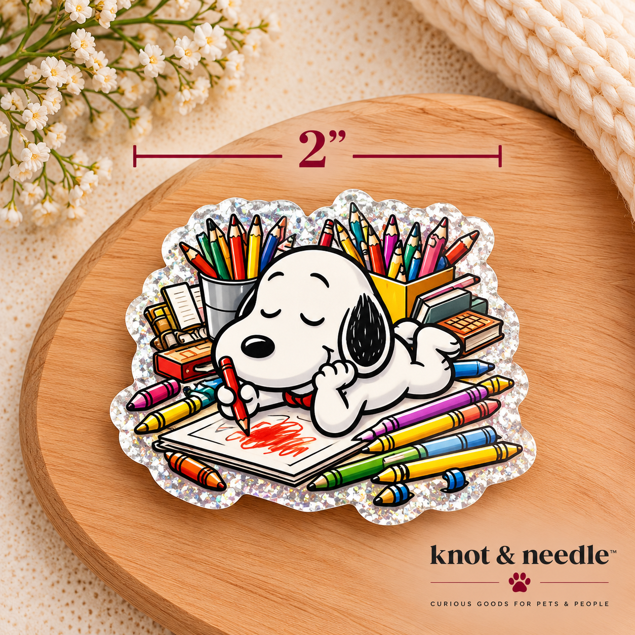 Artist Snoopy Inspired Magnet