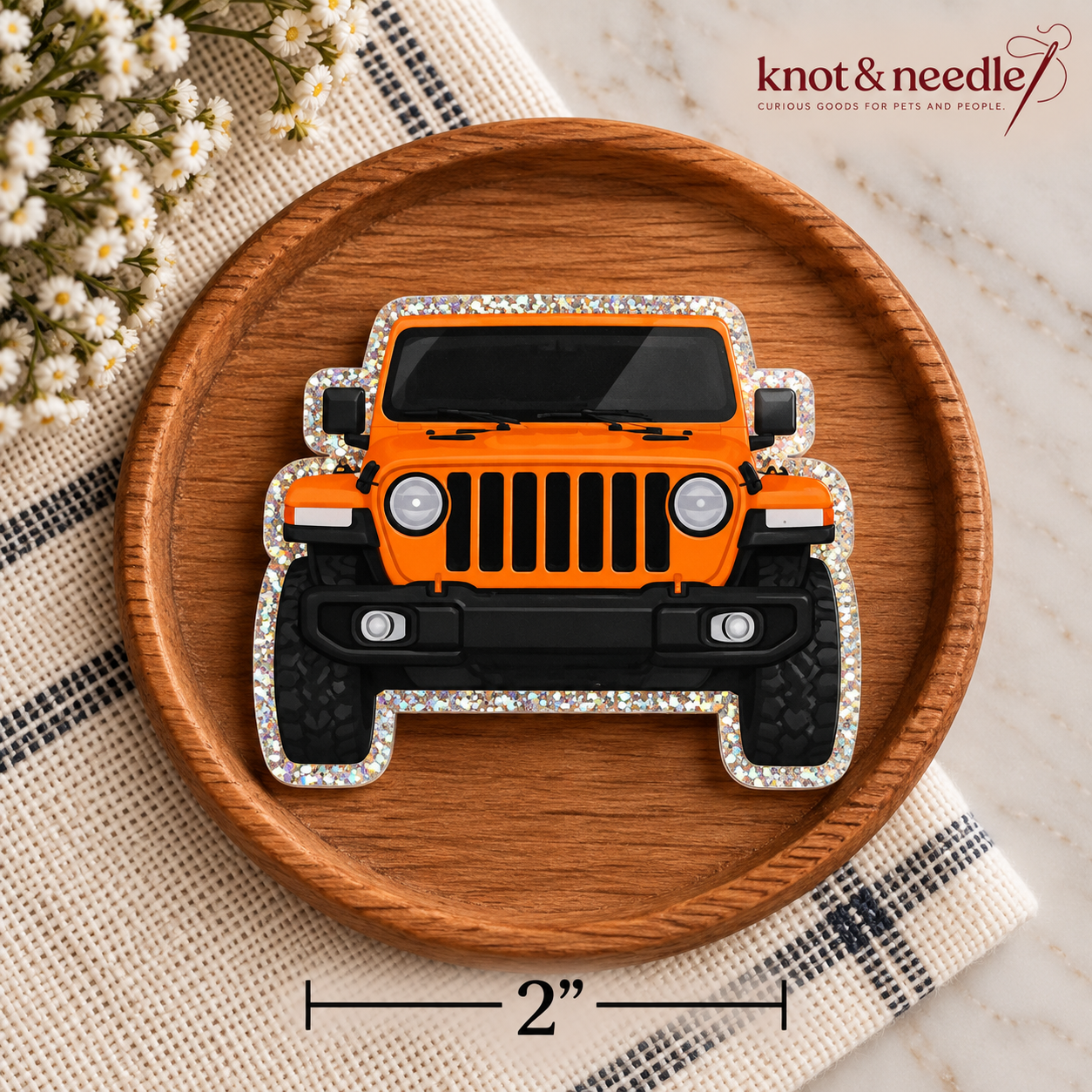 Orange Jeep Magnet