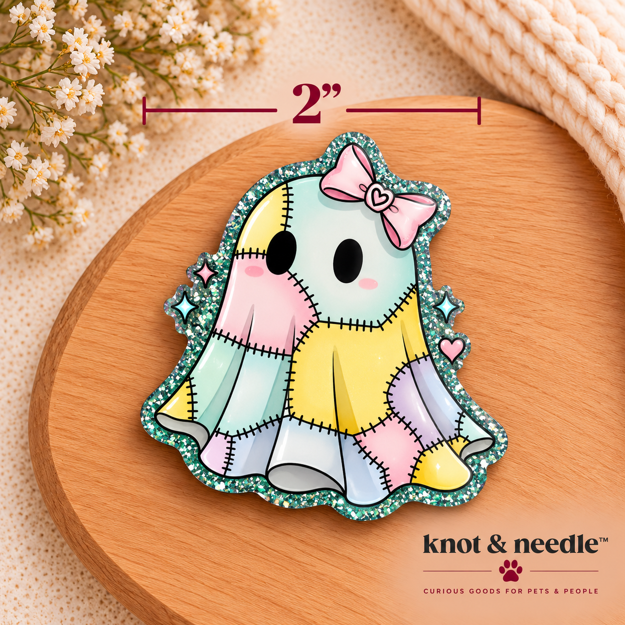 Patchwork Ghostie Magnet