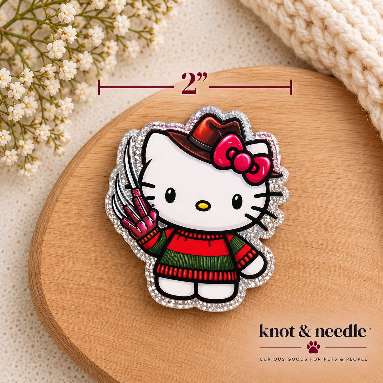 Freddy Krueger Hello Kitty Inspired Magnet