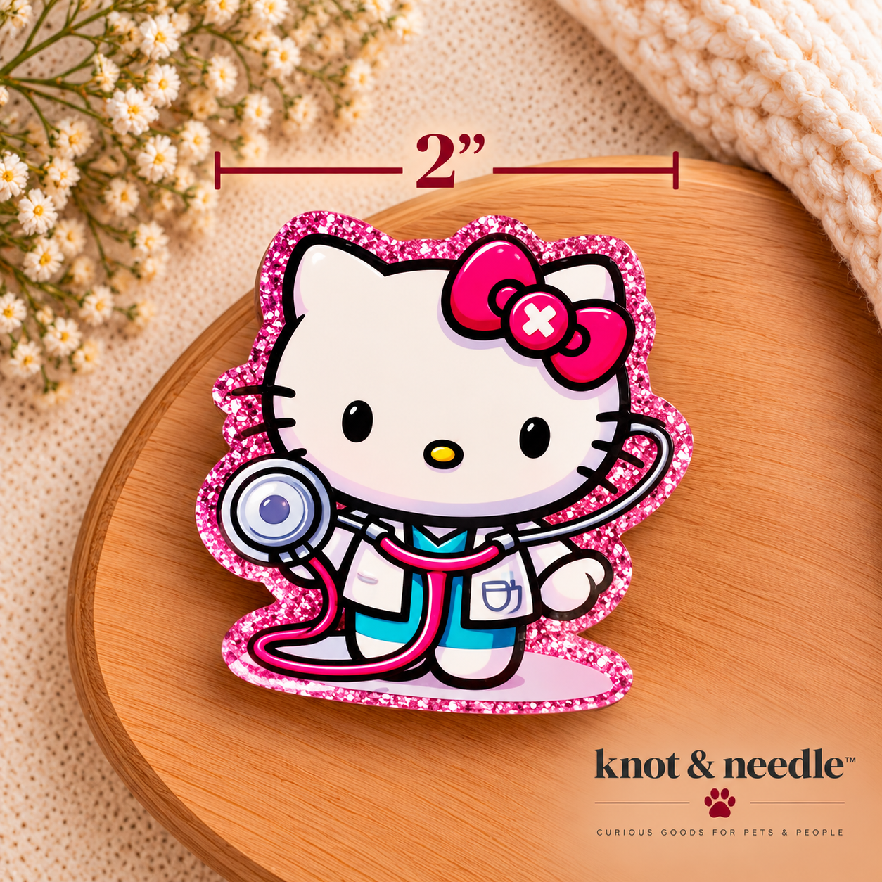Hello Kitty Inspired Doctor or Nurse Magnet
