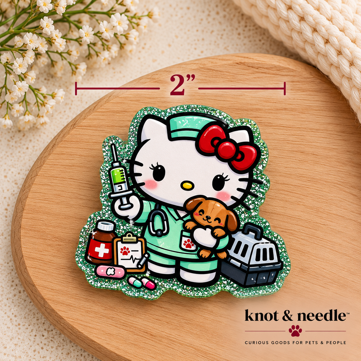 Hello Kitty Inspired Veterinarian Magnet