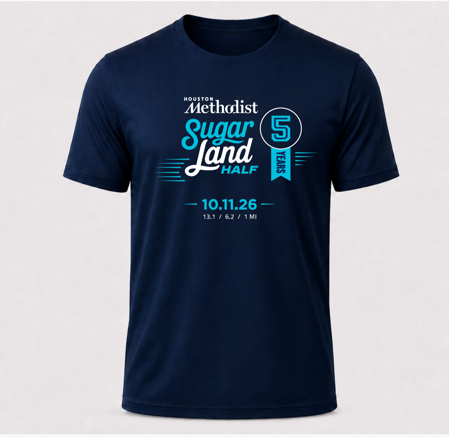 Sugar Land Half Marathon fifth-anniversary event shirt