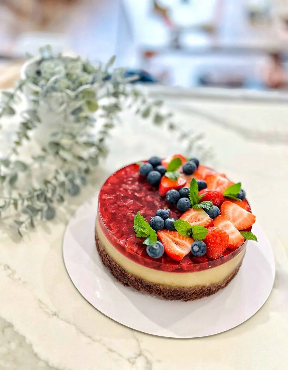 Strawberry Coffee Cream Cake