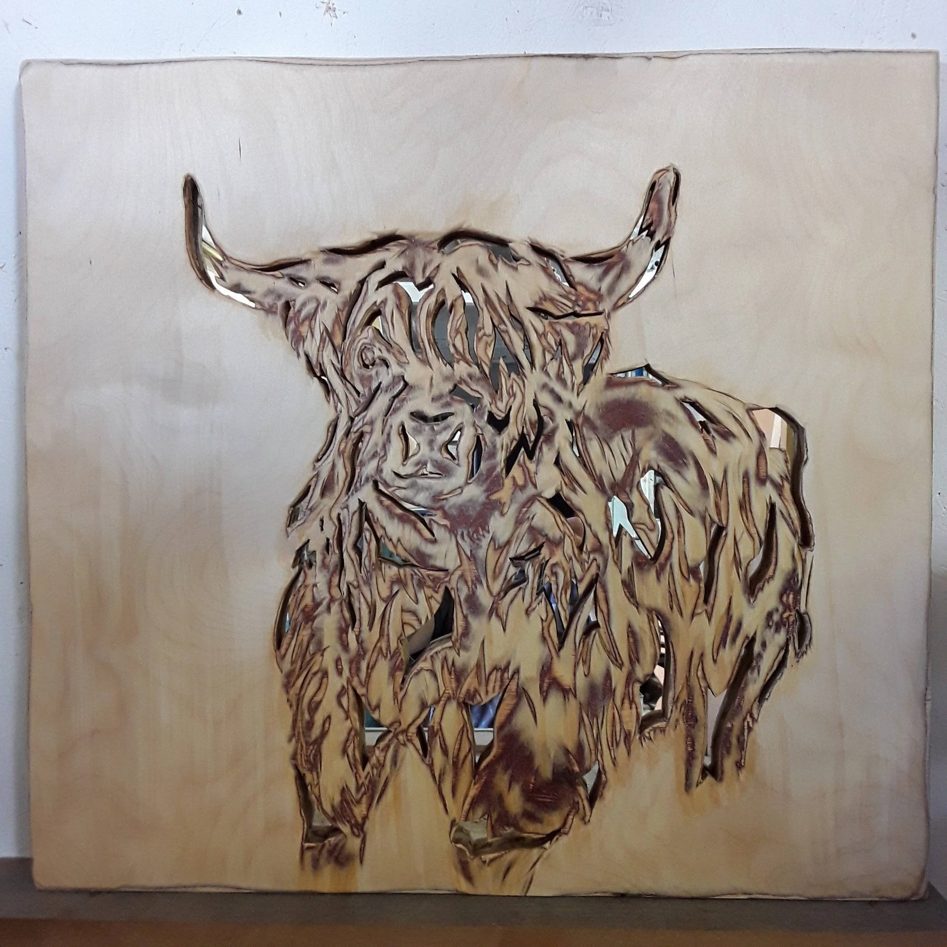 Highland cattle mirror
