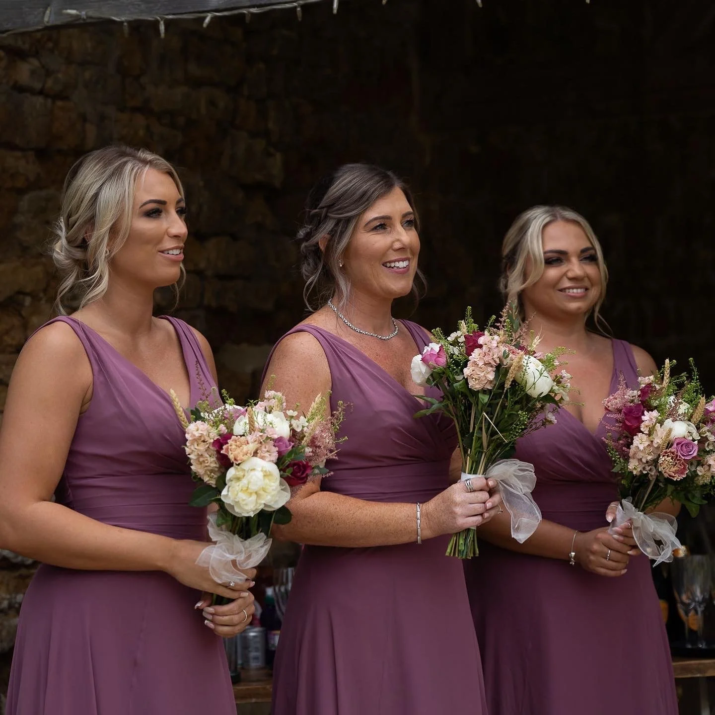 Soft glam bridesmaid makeup by Charlee Hulbert at Symondsbury Estate Bridport