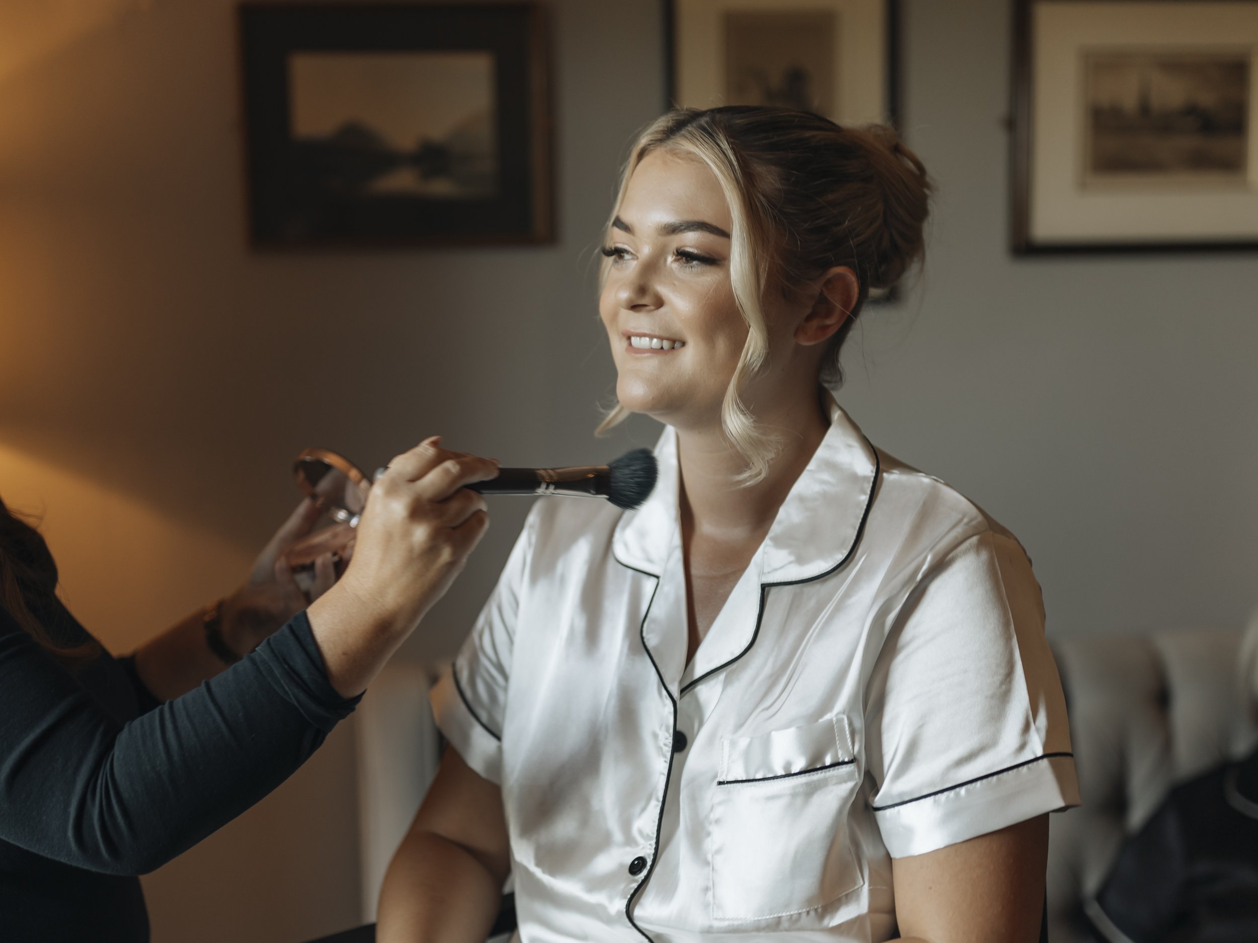 Radiant soft glam bridal makeup by Charlee Hulbert MUA at Burley Manor Hampshire