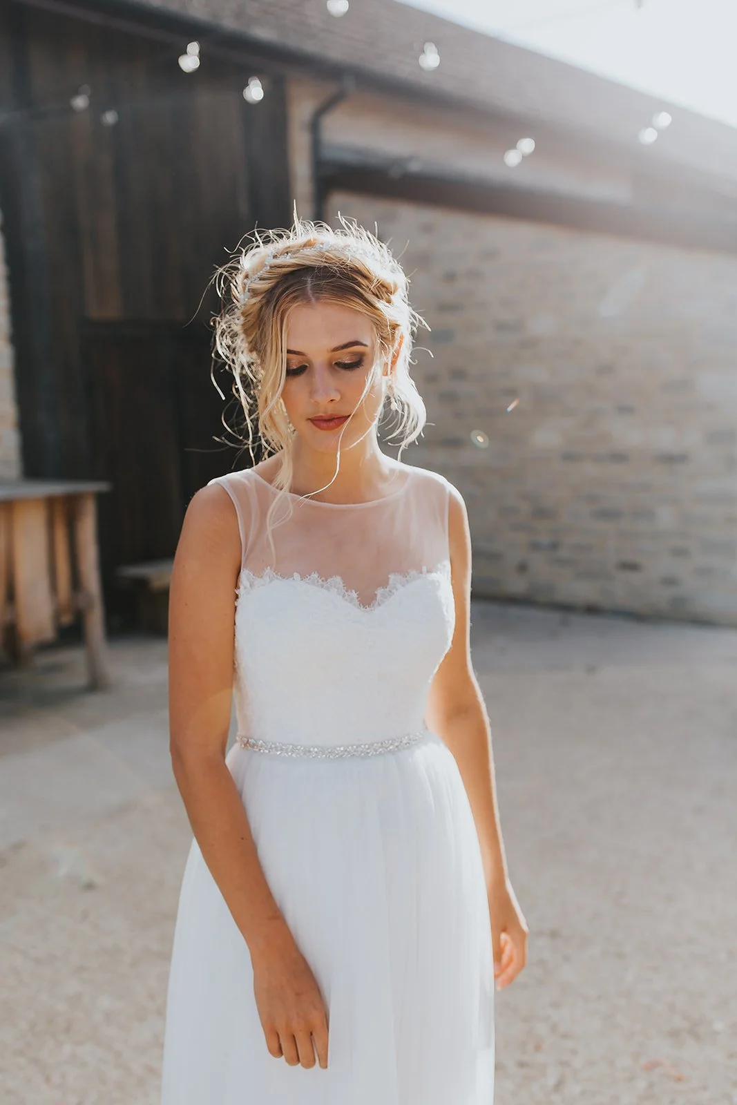 Soft glam bridal makeup on a Dorset bride by Charlee Hulbert