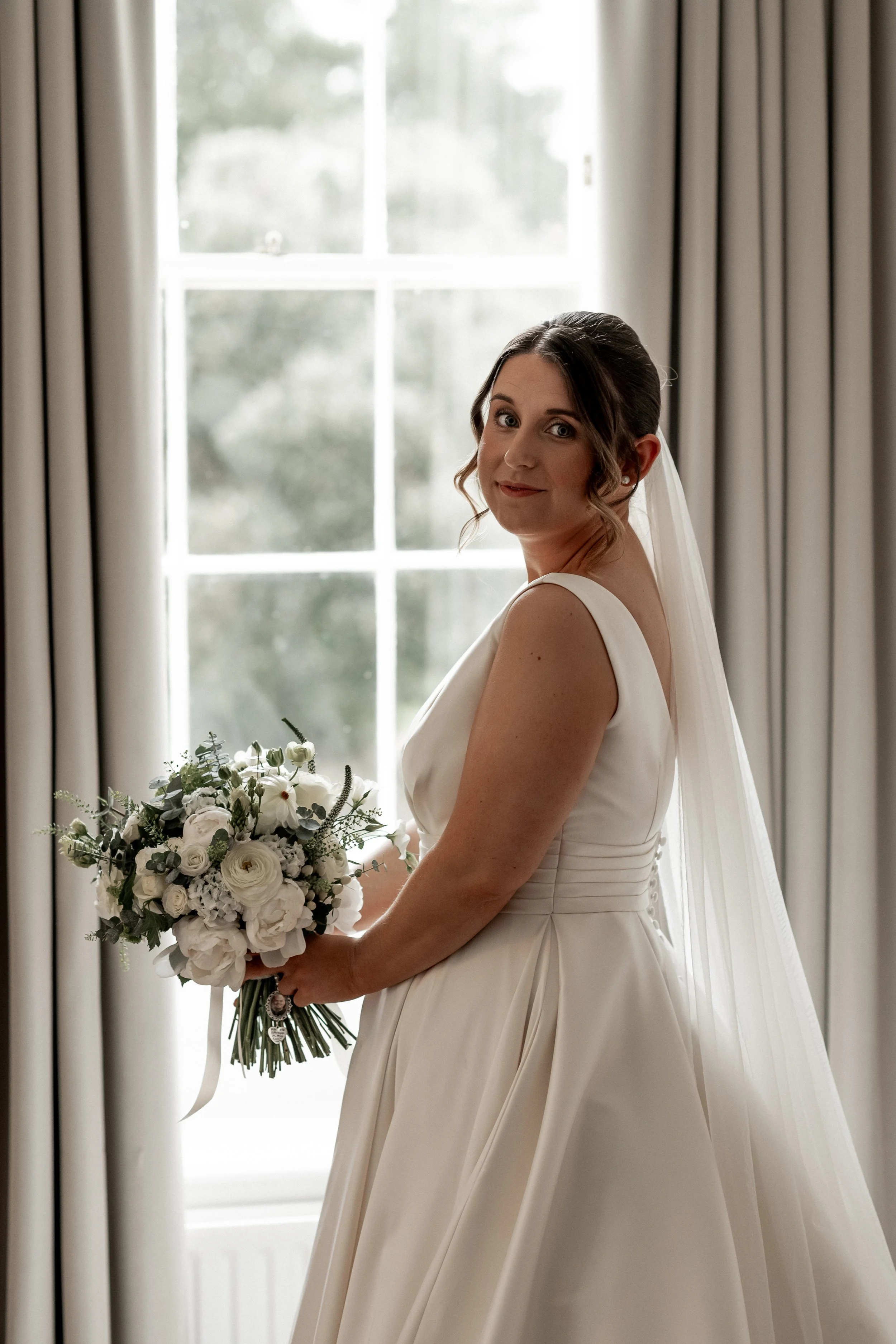 Soft glam bridal makeup on a Dorset bride by Charlee Hulbert at Syrencot Wiltshire Salisbury