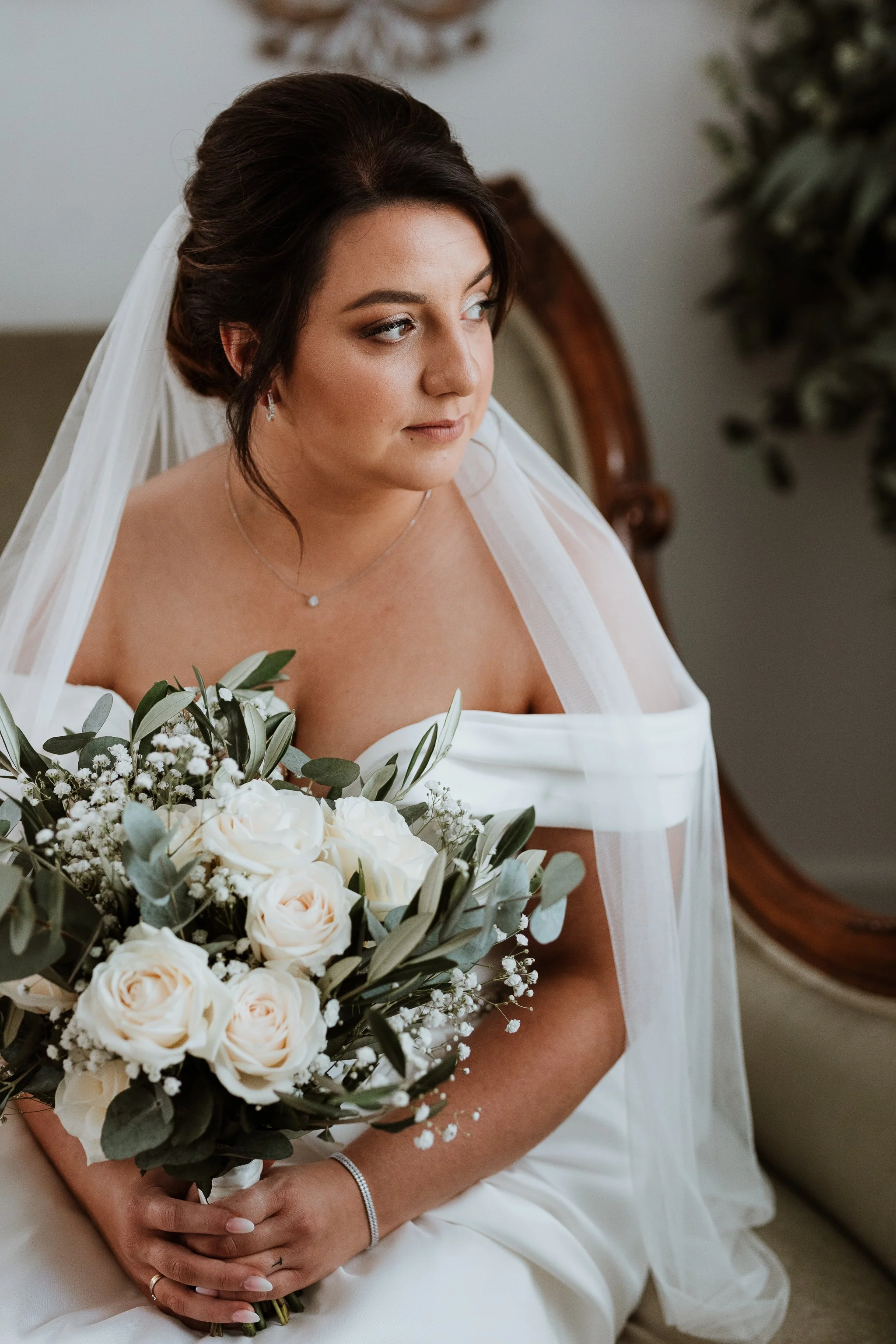 Soft glam bridal makeup on a Dorset bride by Charlee Hulbert at Parley Manor Ferndown 