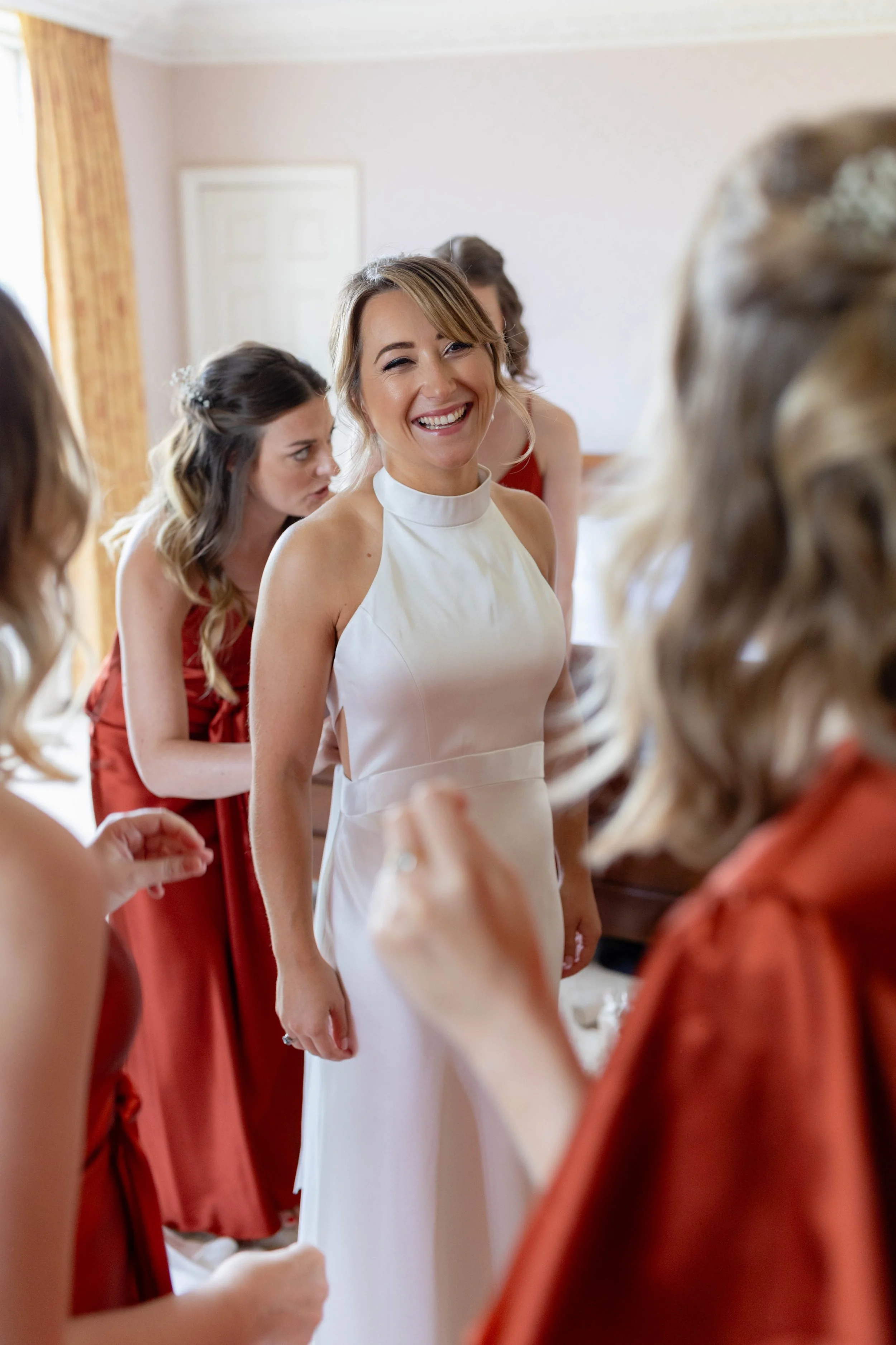 Soft glam bridal makeup on a Dorset bride by Charlee Hulbert at Studland Bay House Dorset Purbeck