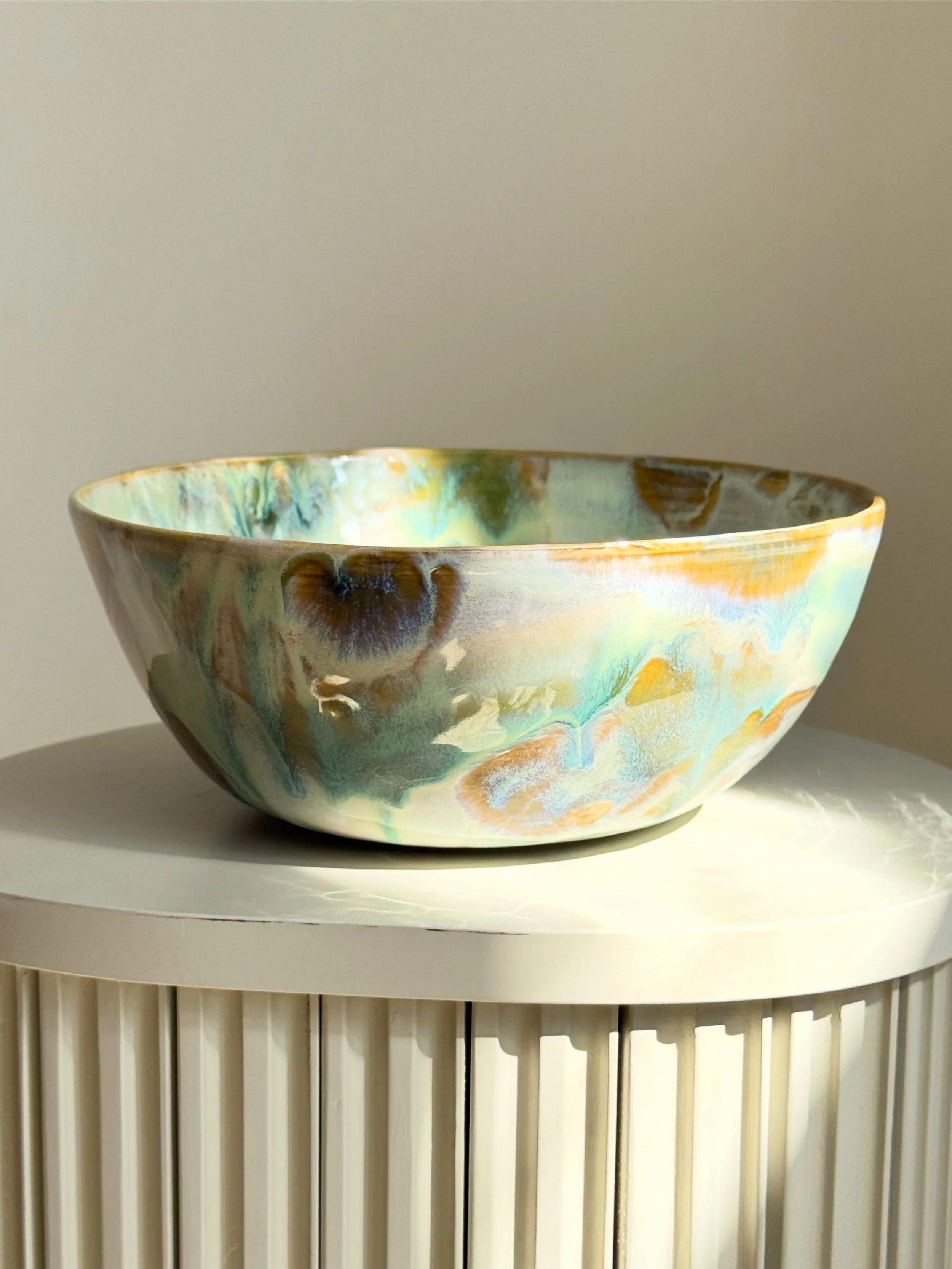 Is it normal to have a favorite bowl in your kitchen?

Well, here&rsquo;s my favorite large serving bowl made with my studio&rsquo;s locally-sourced glazes.  A glaze design I definitely want to replicate again. 🤞