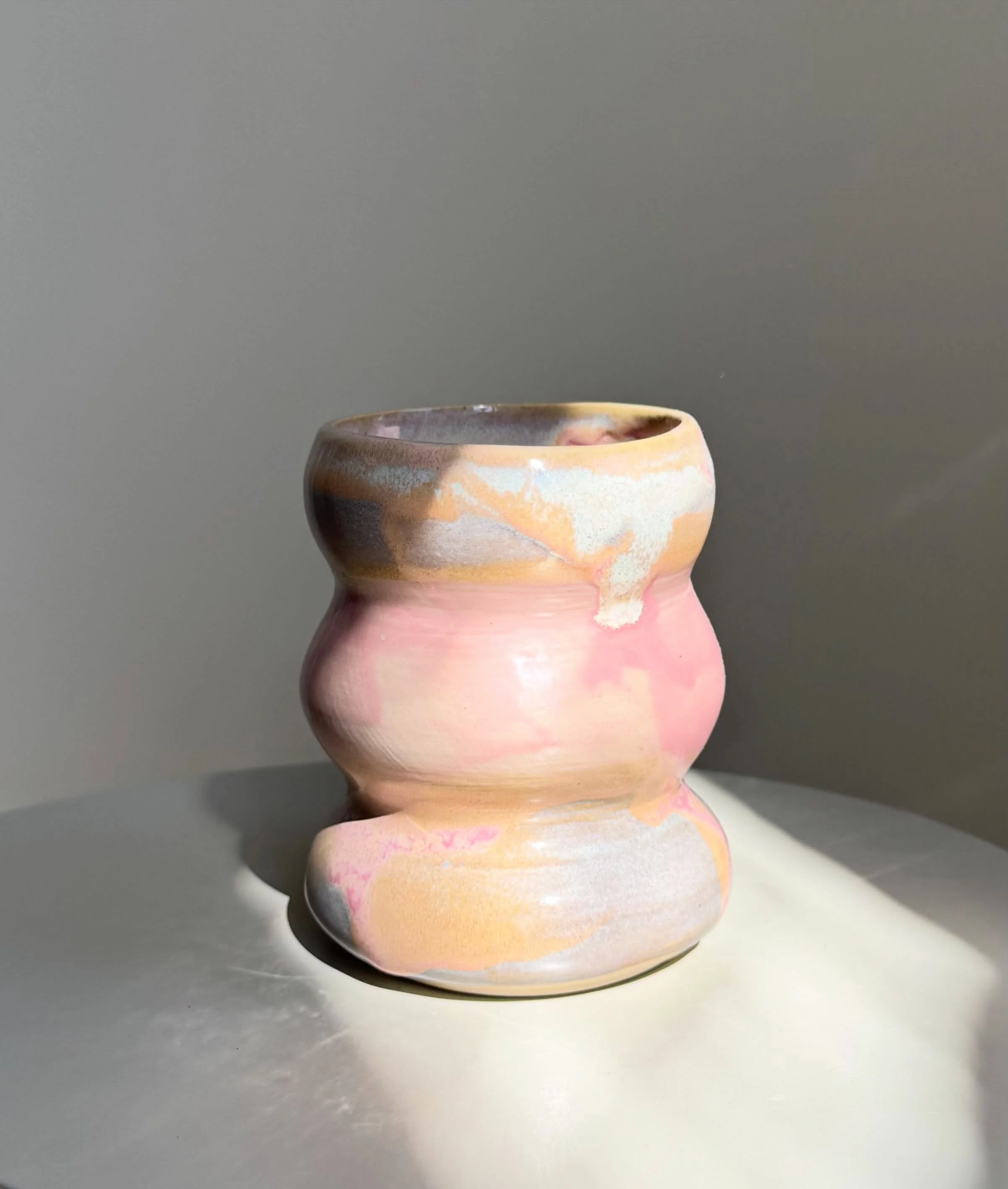 Playing with pinks 🌸 

Different forms, different glaze combinations. A little collection of both newer and older experiments in blush, rose, coral &amp; everything in between