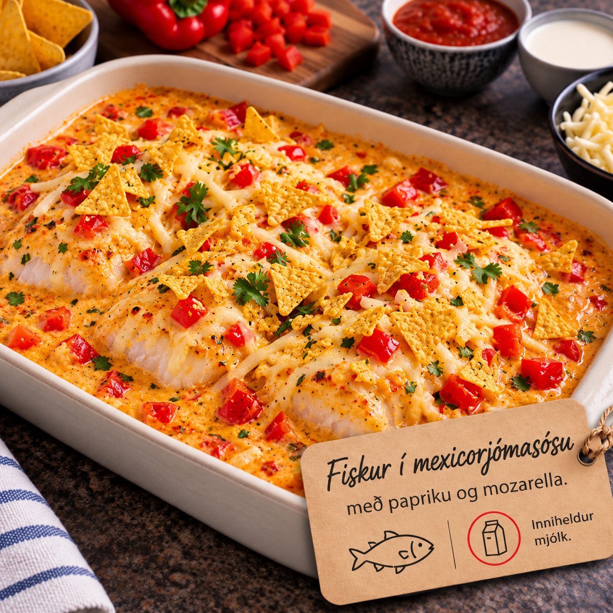 Fiskur í Mexikó-rjómasósu