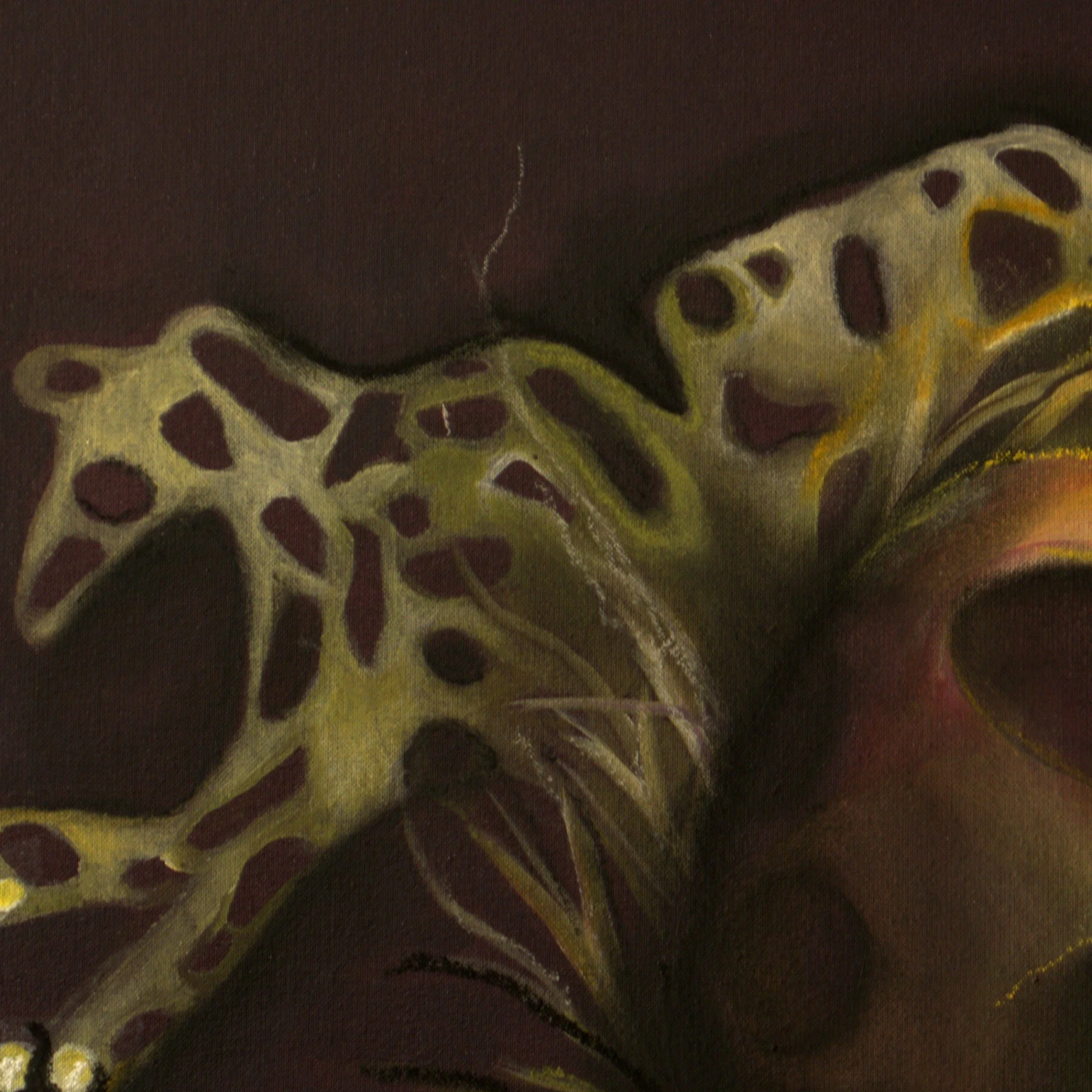 KamiMadArt_2026-003_Aubergine-Globe-with-Panther-and-Bush-with-Glow_CLOSEUP_leopard-form.jpg
