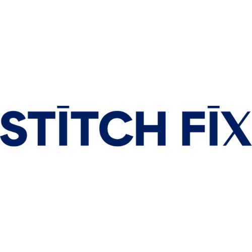 The logo for Stitch Fix with the company name in navy blue text on a white background.