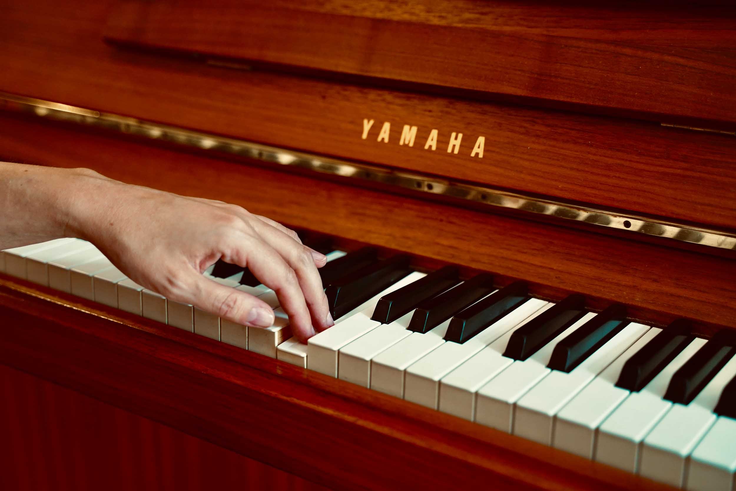 Hand auf den Tasten eines Klaviers, Stimmarbeit nach der Lichtenberger Methode in Köln-Ehrenfeld
