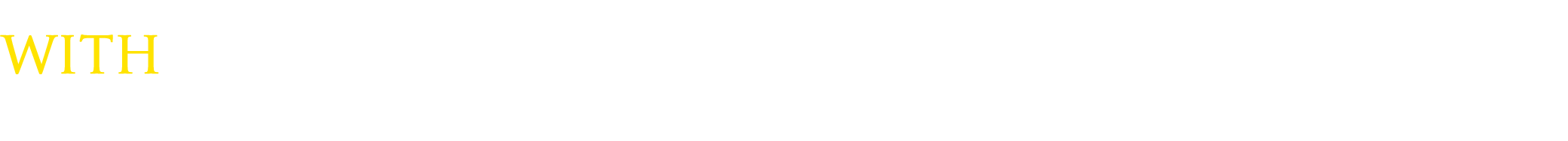 Text graphic with the words "WITH INTERNATIONAL ICE STARS FEATURING WORLD CLASS CHAMPION SKATERS" in large, bold letters, with "WITH" in yellow and the rest in white.