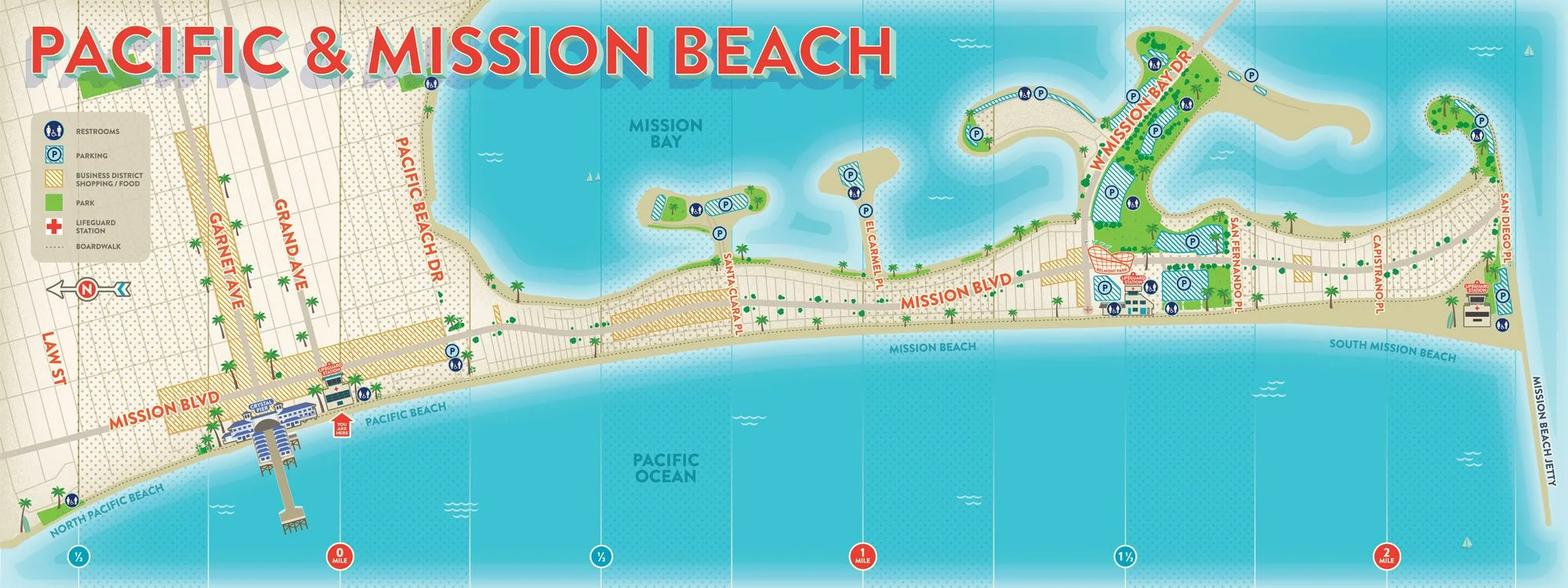 San Diego Lifeguard Tower Map