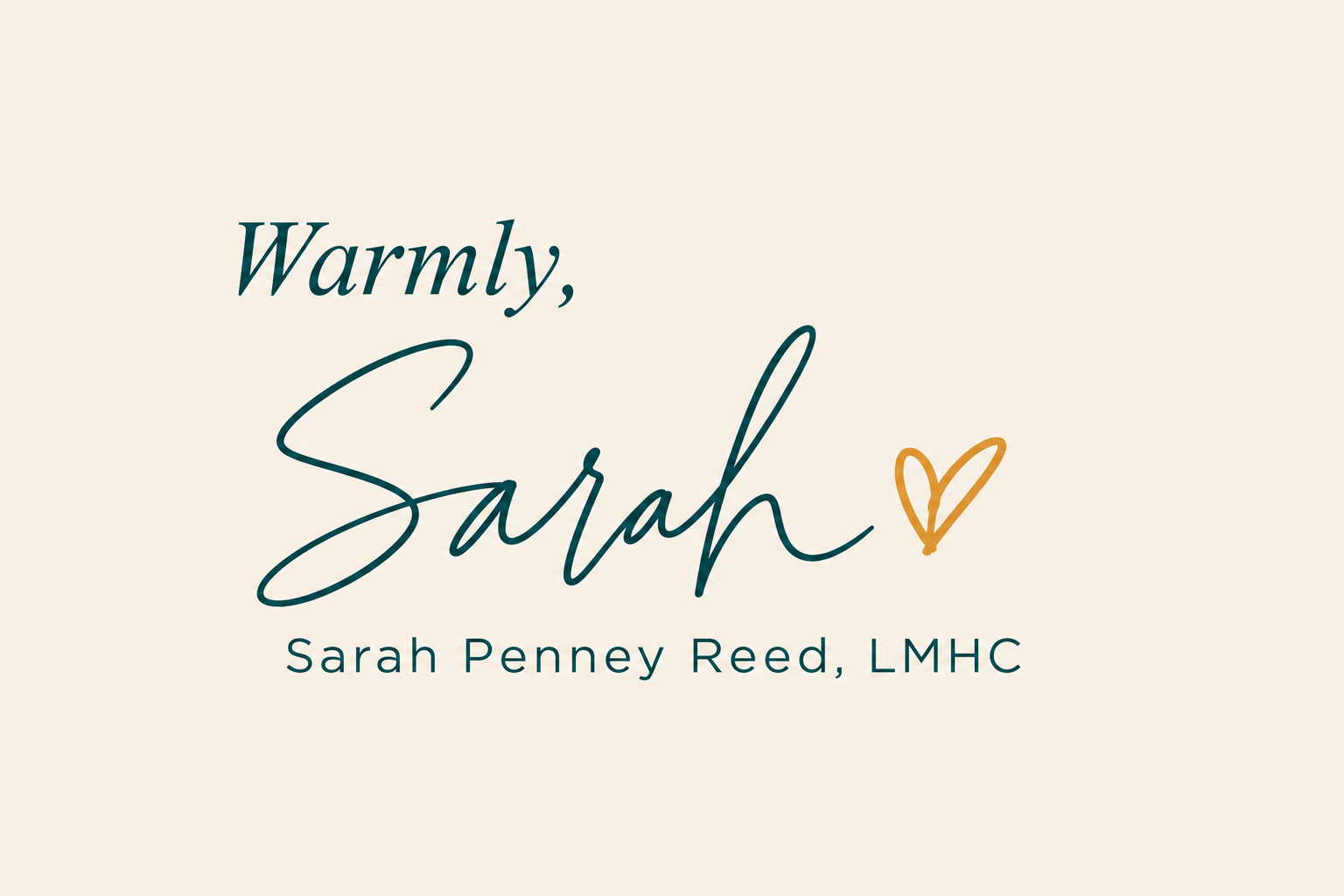 Sarah Penney Reed, LMHC signature logo