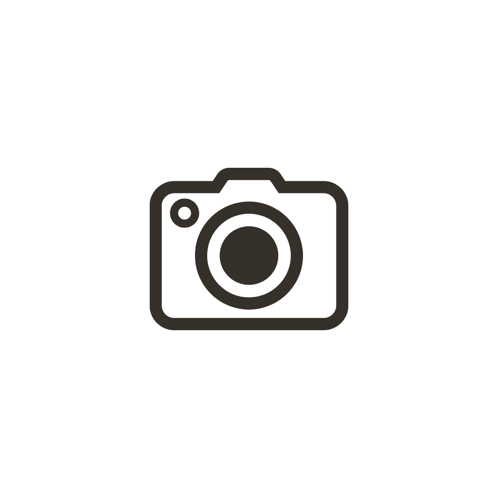 Icon of a camera on a black background.