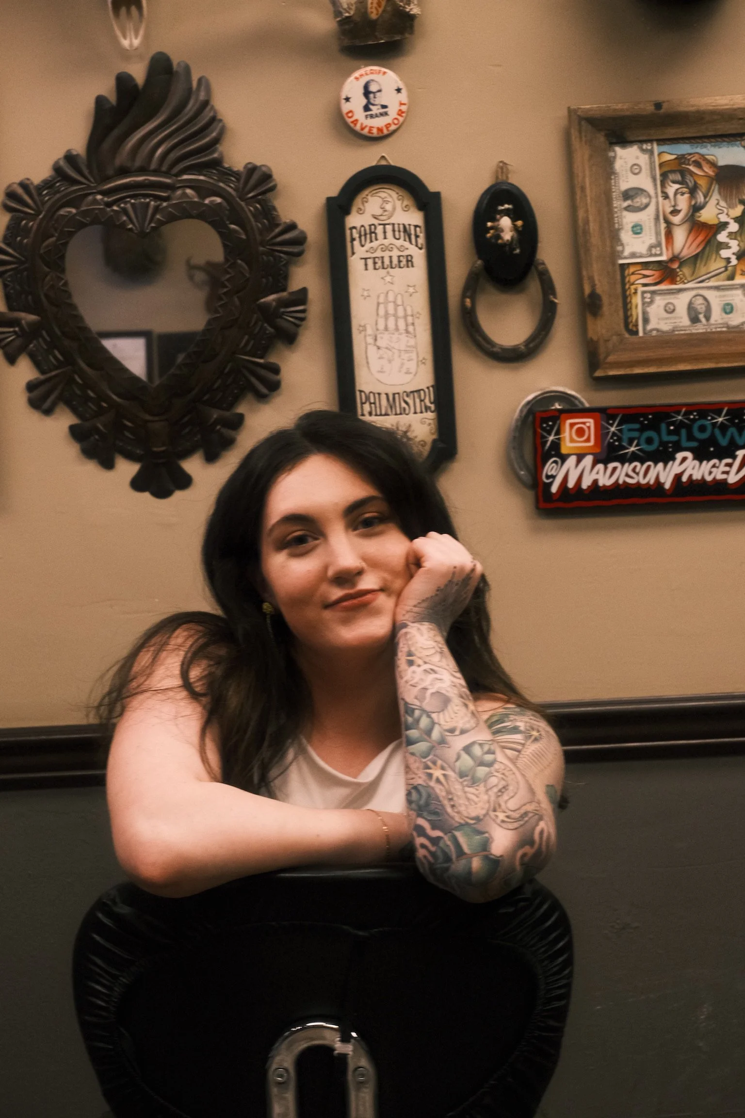 Madison Davenport, tattoo artist at Handsome Devil Tattoo Company in Saddle Brook, NJ