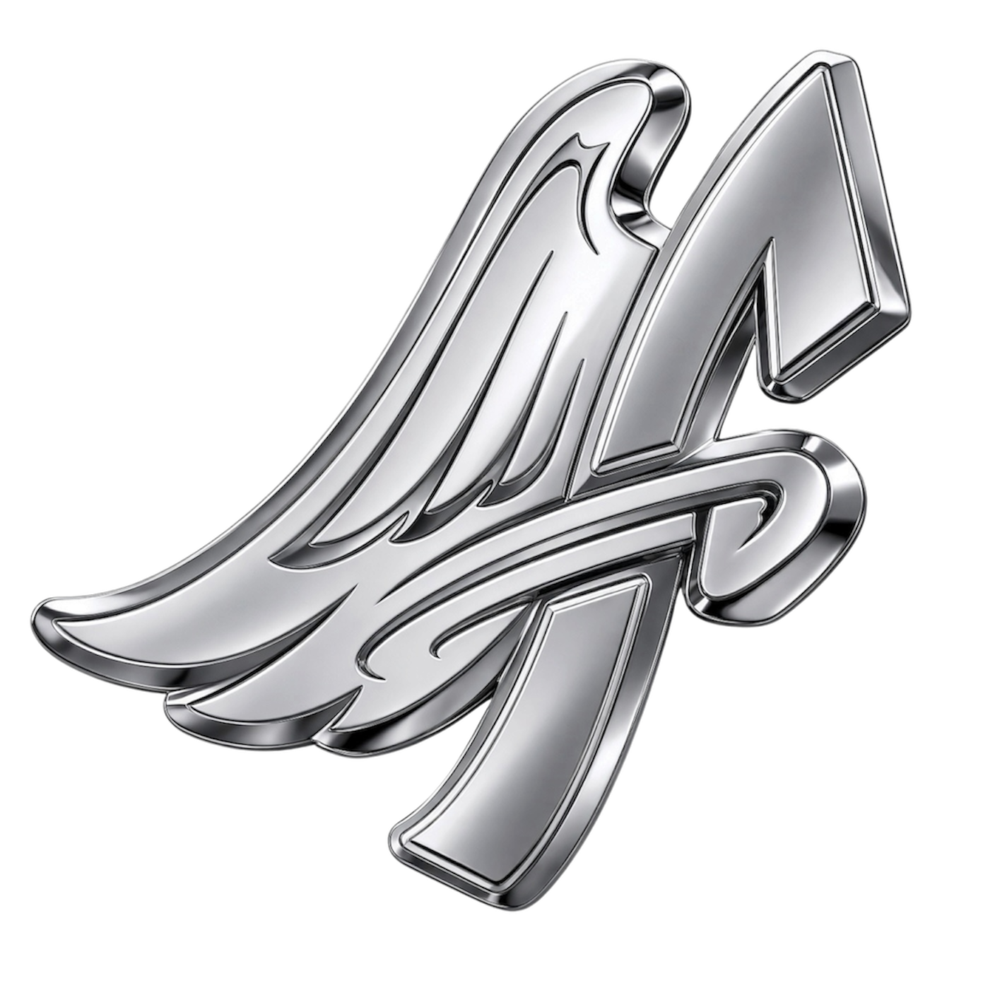 A shiny, metallic number seven with stylized design and decorative elements.